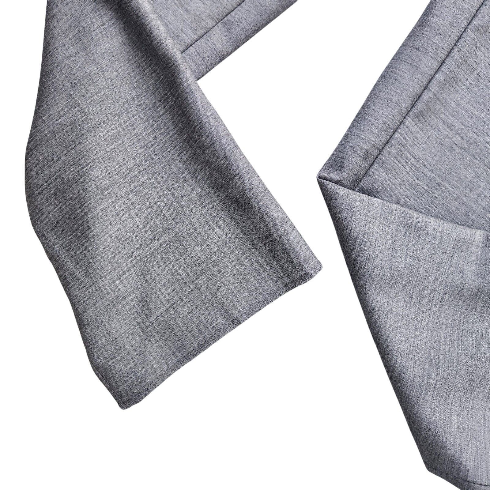 Zanetti Zanetti Men's Gray Wool Flat Front Suit Pants Size 32R Size US 32 / EU 48 - 2 Thumbnail