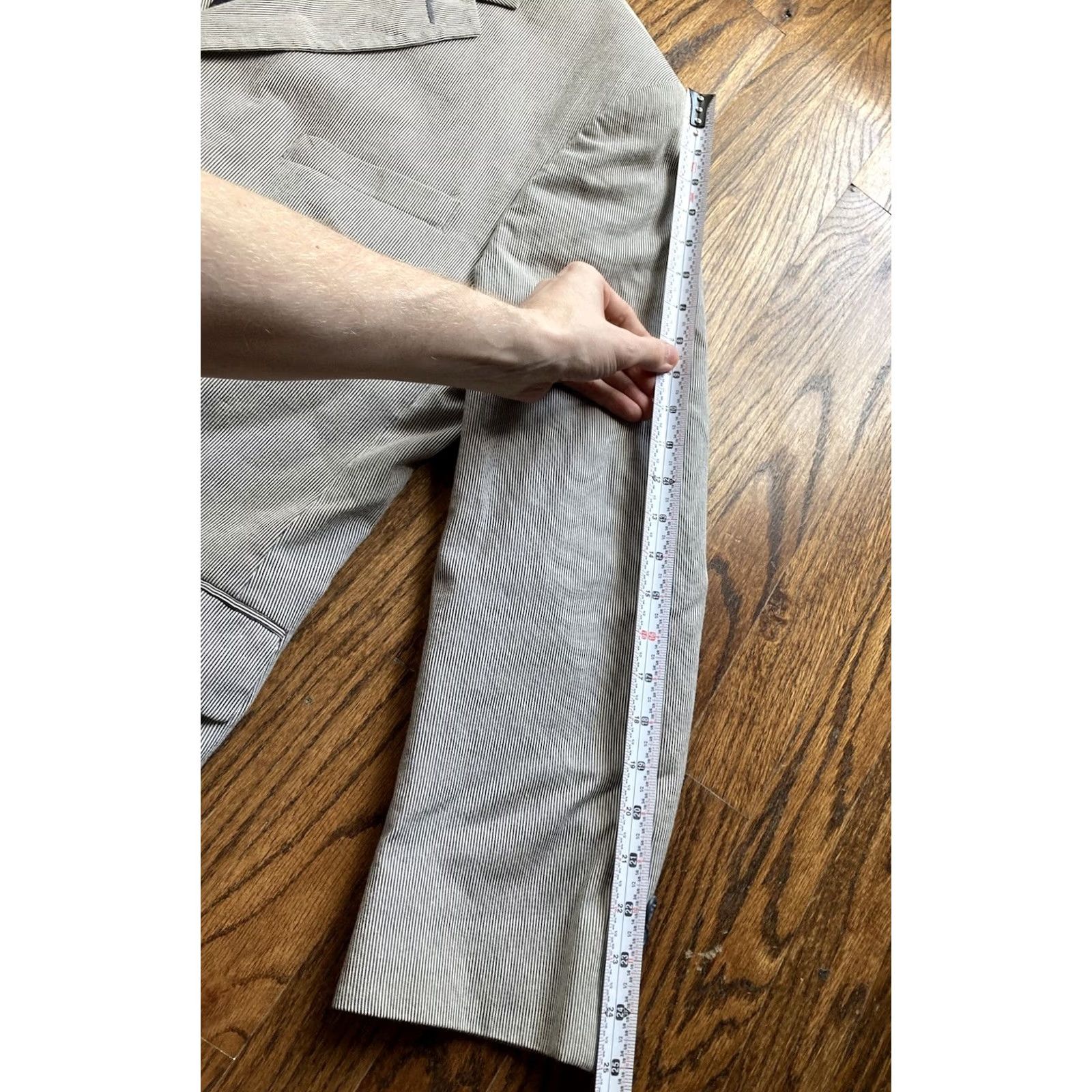 Brooks Brothers Brooks Brothers 2 Pieces Suit Mens 45R Jacket 38x30 Pants Stripe Cotton Multicolor Notch Lapel Two-Button Front Classic Mens Size 48R - 4 Thumbnail