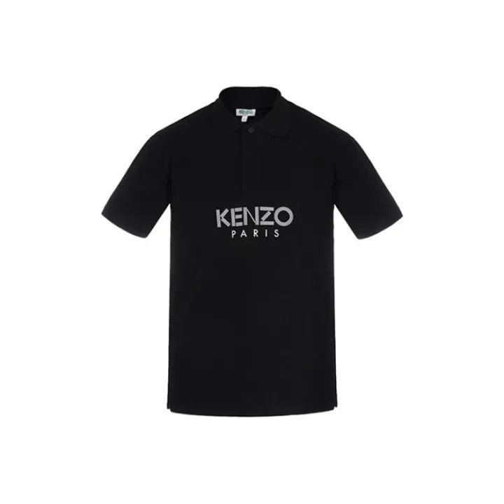 Kenzo KENZO Logo Print Cotton Polo Shirt for Men 0079 Size US M / EU 48-50 / 2 - 1 Thumbnail