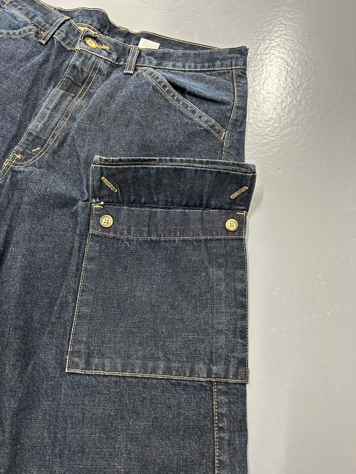 Carhartt × Levi's × Vintage CRAZY VINTAGE 90’s LEVIS JNCO STYLE CARGO BAGGY JEANS Y2k Size US 34 / EU 50 - 5 Thumbnail