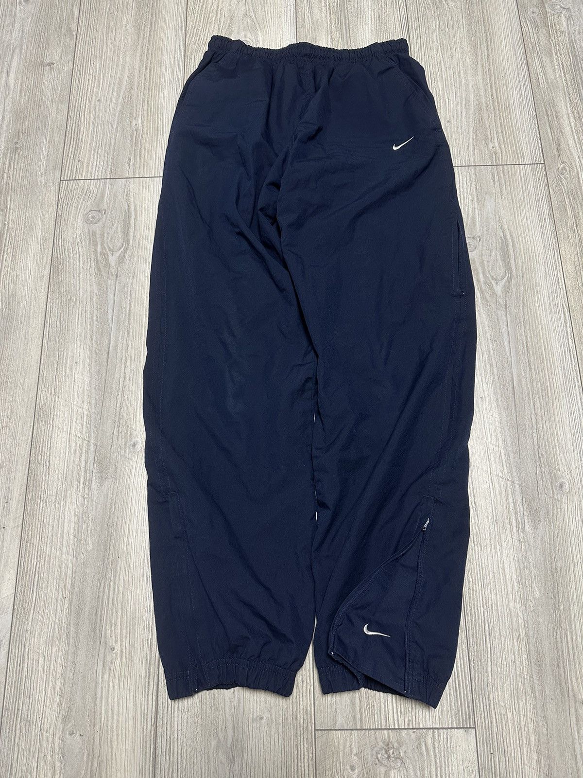 Nike × Vintage Vintage 90’s Nike Nylon Drill Swosh Track Pants Size US 32 / EU 48 - 1 Thumbnail
