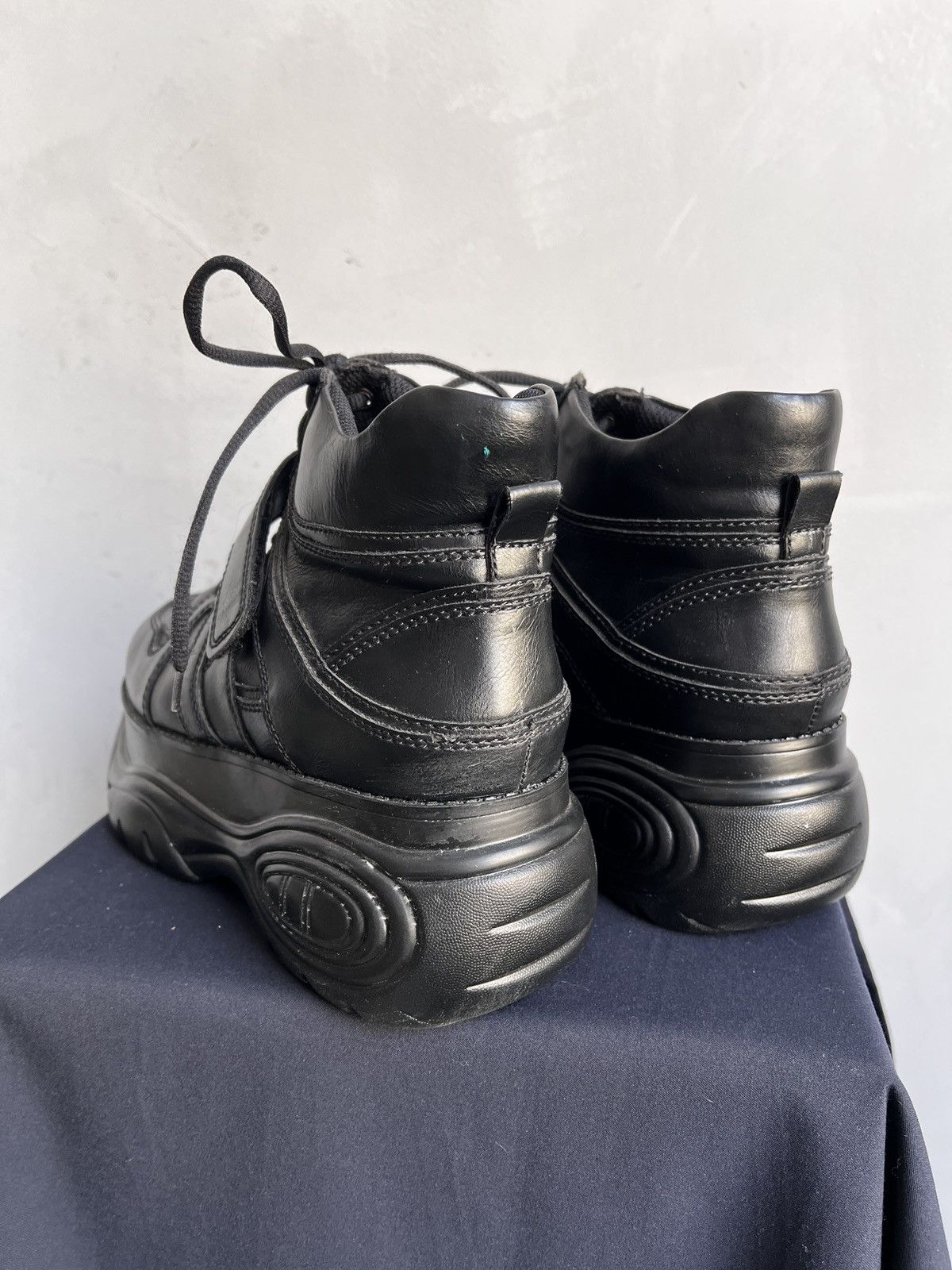 New Rock New Rock style Leather Boots High Black Gothic hype Y2K Size US 8 / EU 41 - 7 Thumbnail