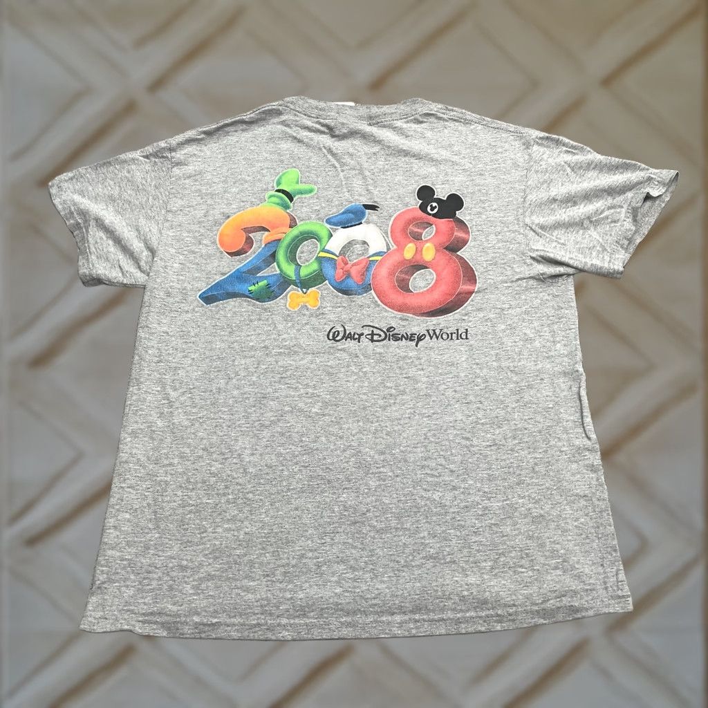 Disney VINTAGE Disney Mickey Mouse Graphic T-Shirt Womens Medium Gray Crew Casual Tee Size M / US 6-8 / IT 42-44 - 1 Thumbnail