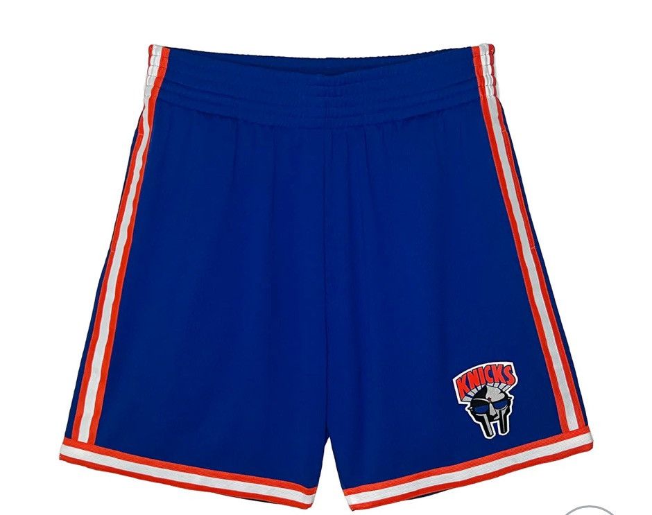 Gas Drawls MF Doom Mitchell & Ness blue NY Knicks shorts