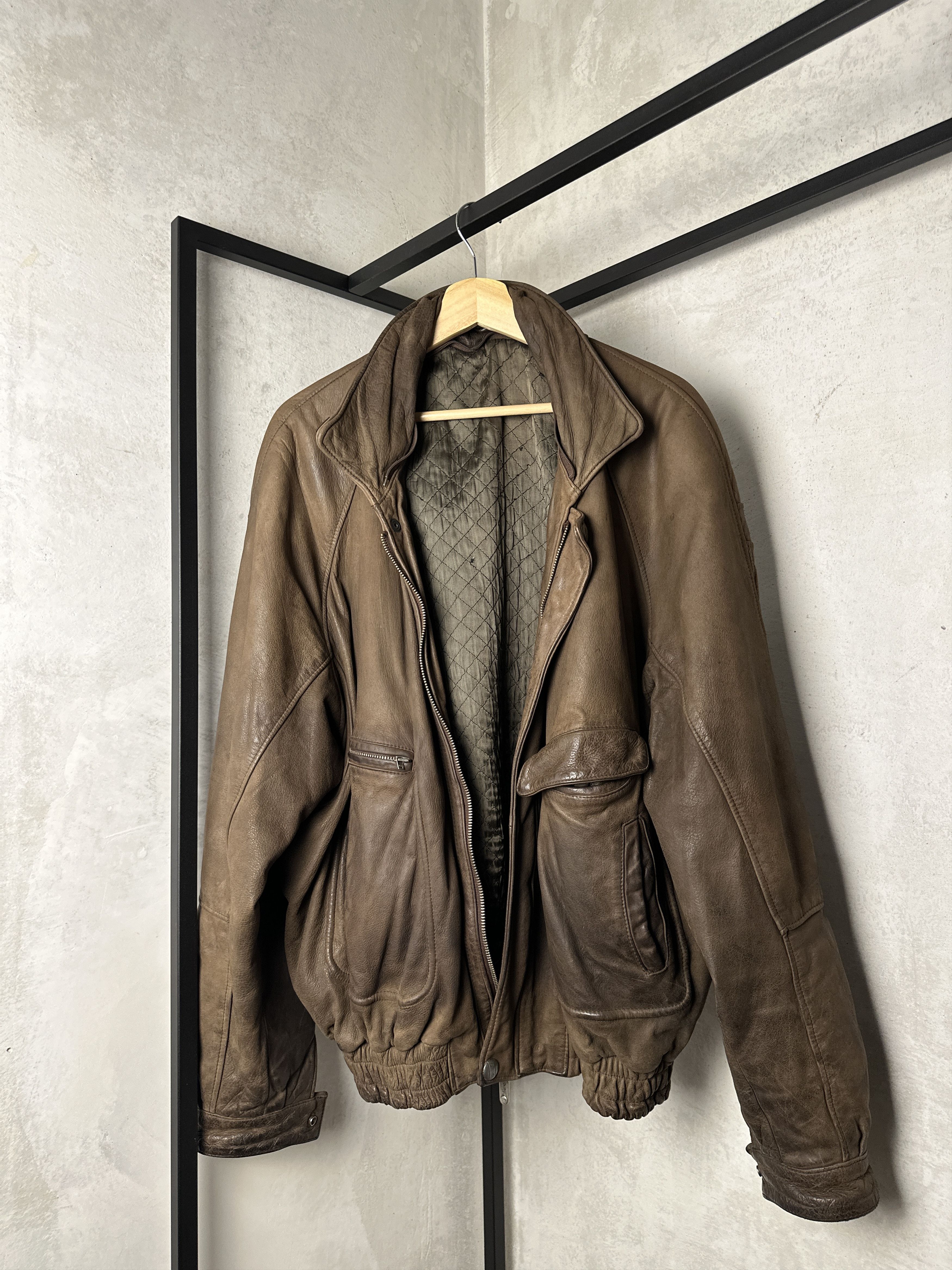 Genuine Leather Vintage Genuine Leather Aviator Jacket Size US XL / EU 56 / 4 - 1 Thumbnail