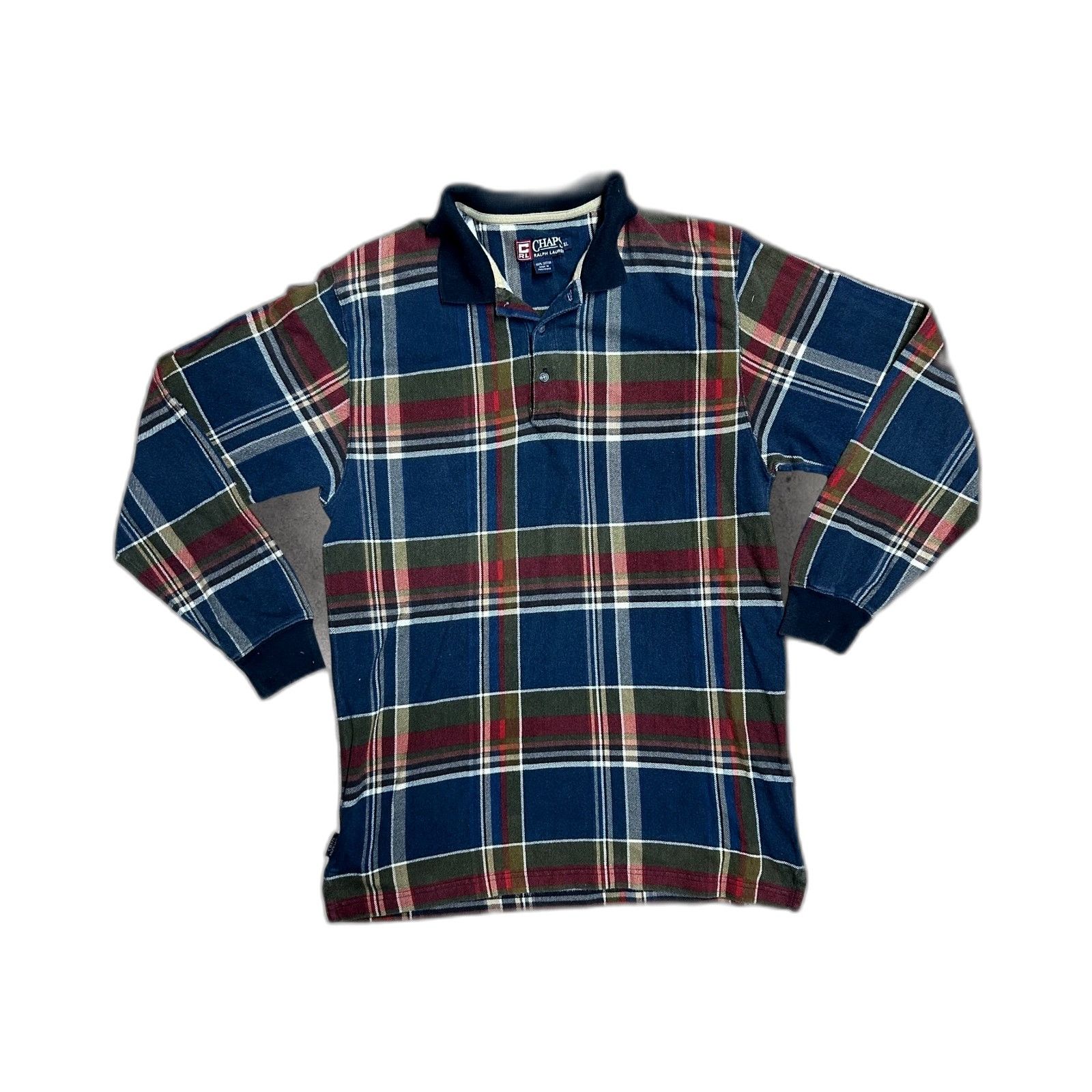 Chaps Vtg 90s Chaps Ralph Lauren Quarter Button Up Shirt Plaid Pre Size US L / EU 52-54 / 3 - 1 Thumbnail