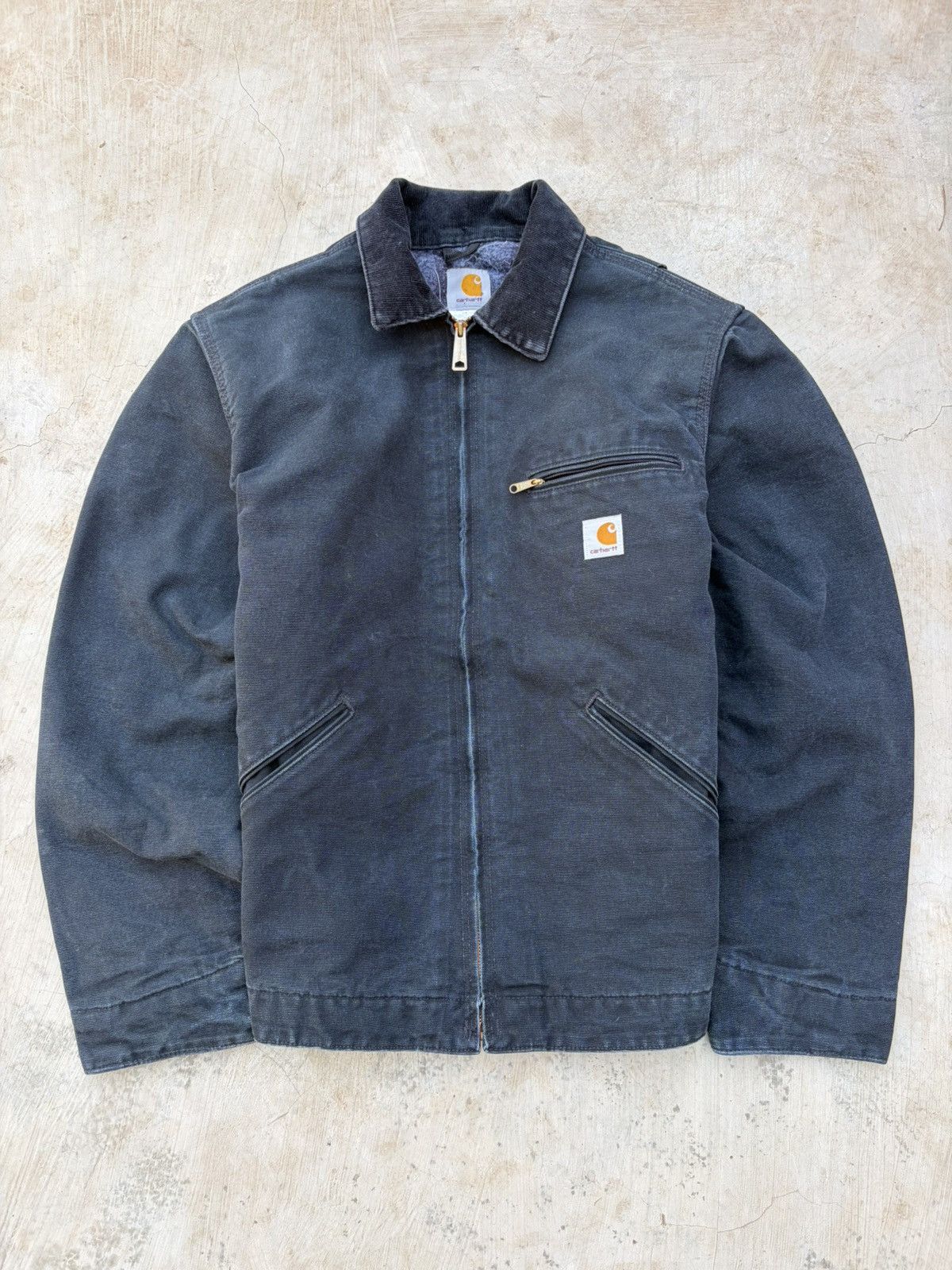 Carhartt Vintage Sunfaded Carhartt Detroit Jacket EJ001 BLK Size US XL / EU 56 / 4 - 1 Thumbnail