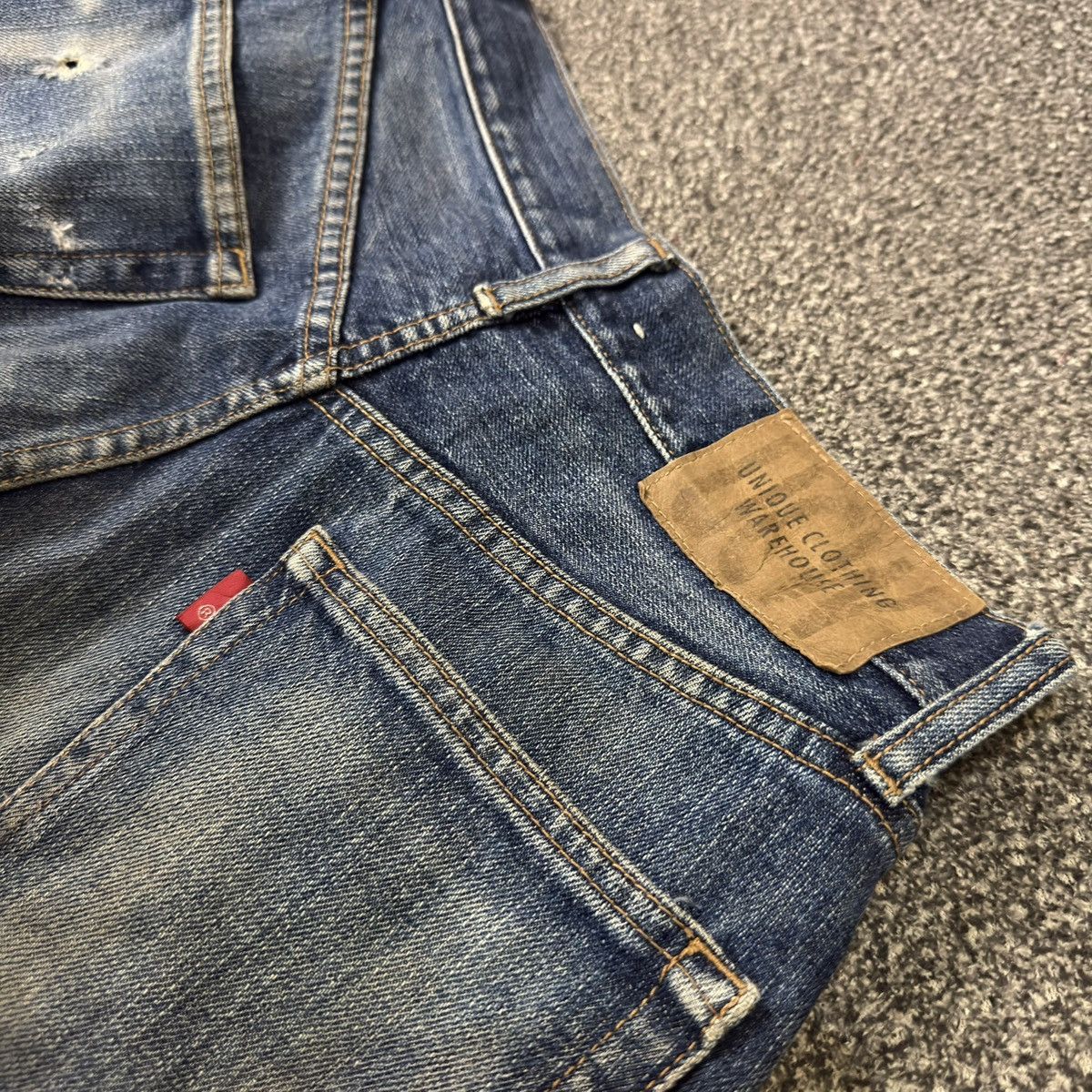 Warehouse Vintage Japanese Denim Warehouse Distressed Dirty Wash Jean Size US 27 - 11 Thumbnail