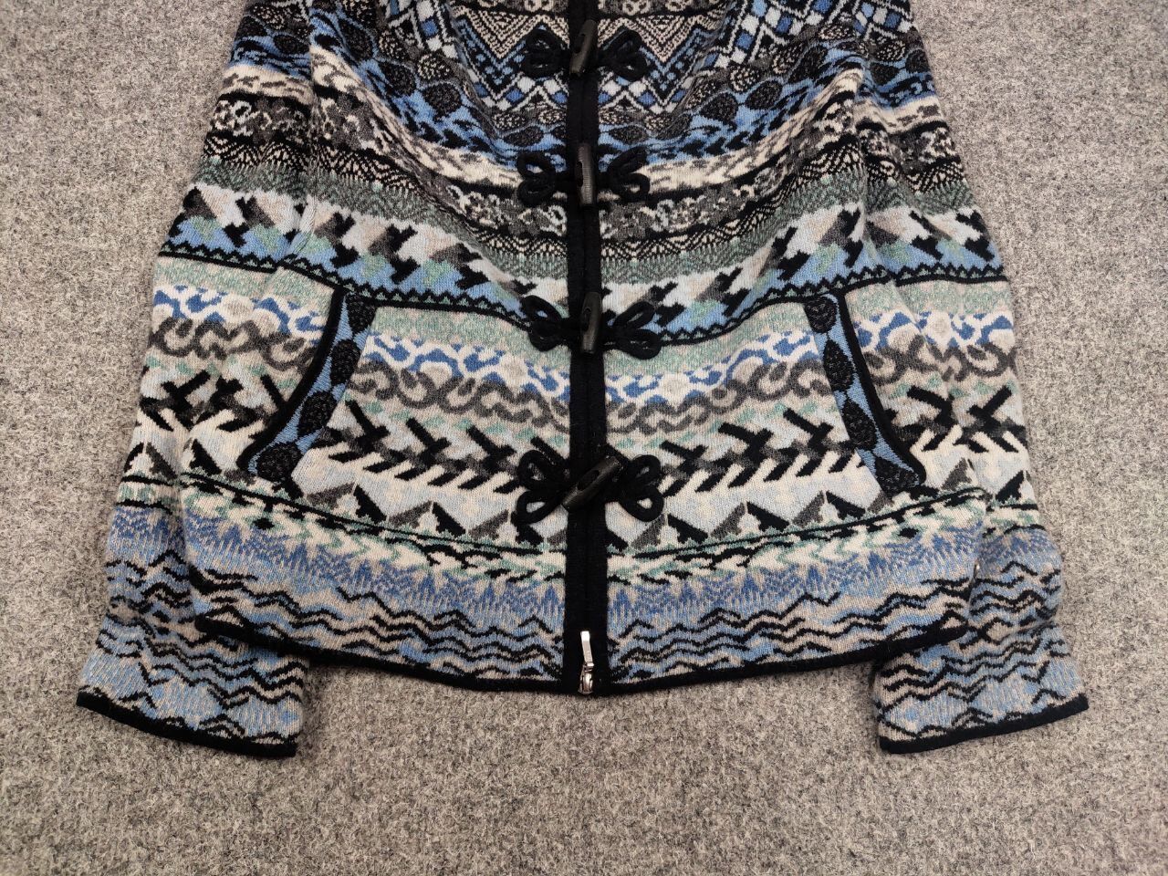 Vintage Vintage Kooi knitwear serbia Design Pattern Zip Knit Sweater Size S / US 4 / IT 40 - 9 Thumbnail