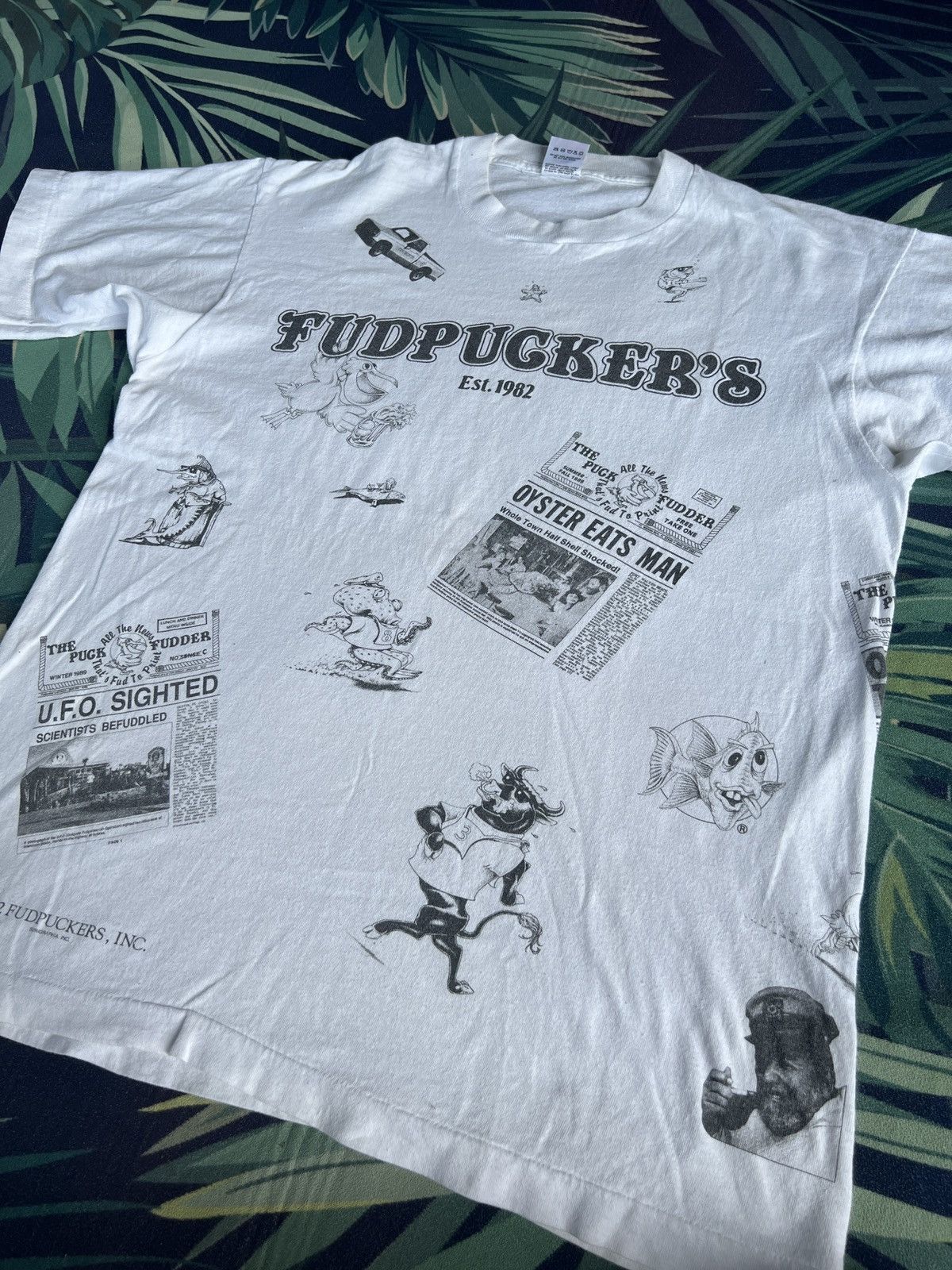 Fruit Of The Loom × If Six Was Nine ▶️ Vintage 90s FUDPUKER'S ©️ 1992 FUDPuKER'S,INC Size US L / EU 52-54 / 3 - 3 Thumbnail