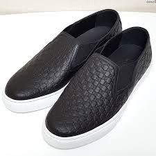 Gucci GUCCI LEATHER SIGNATURE SLIP-ON BLACK MONOGRAM Size US 7.5 / EU 40-41 - 4 Thumbnail