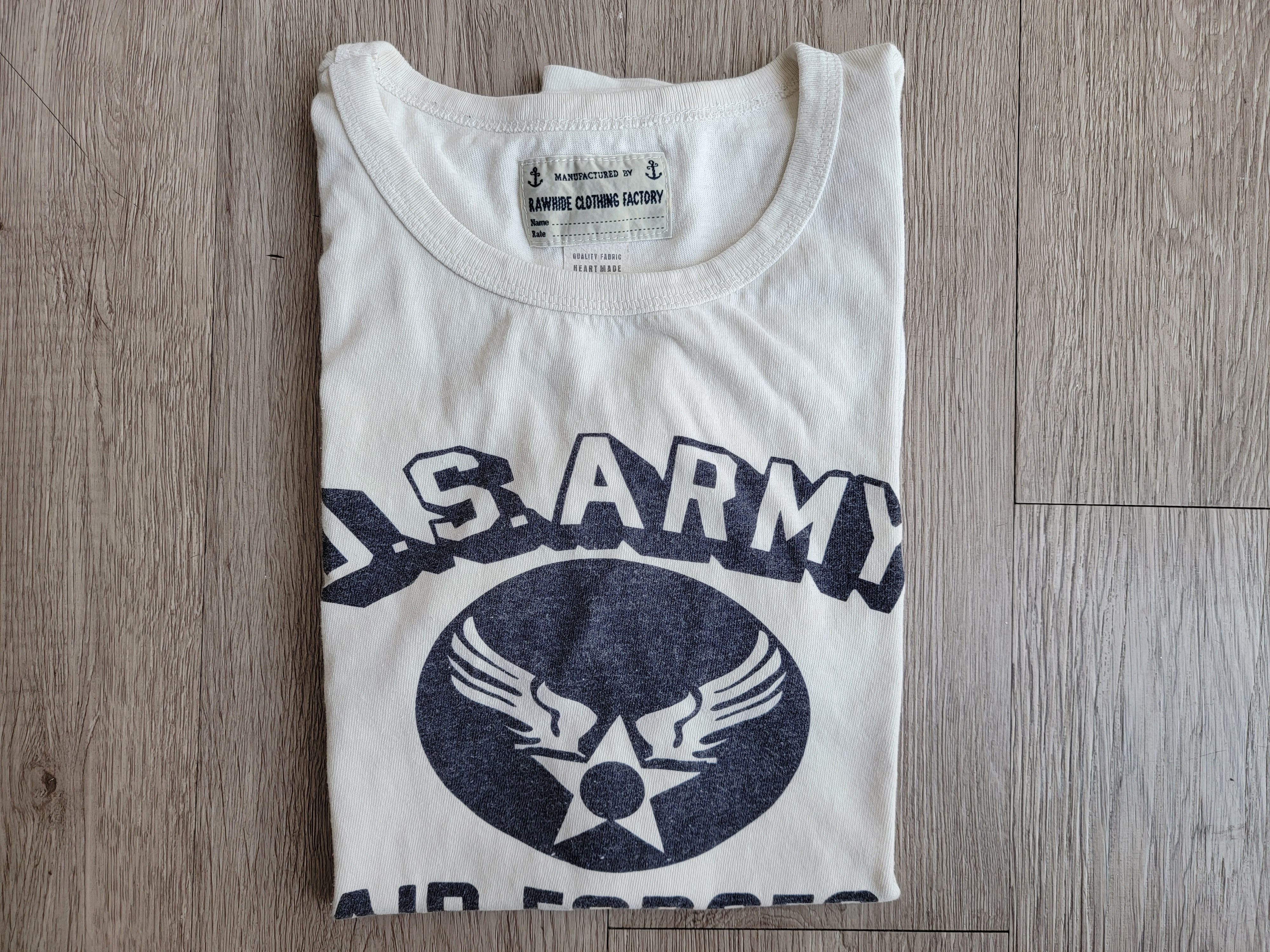 Japanese Brand RAWHIDE CLOTHING FACTORY Printed Crewneck T-shirt - Size S Size US S / EU 44-46 / 1 - 11 Thumbnail