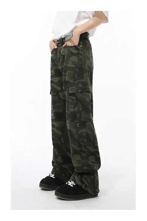 VIBE High street cleanfit camouflage pocket workwear washed jeans Size US 32 / EU 48 - 4 Thumbnail