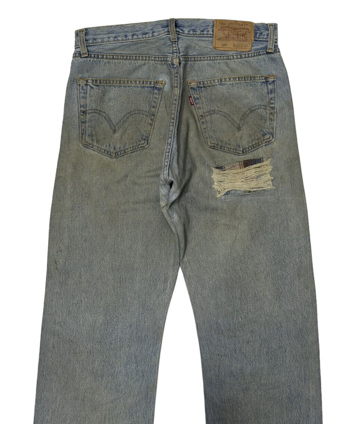 Levi's RARE‼️LEVIS 501 VINTAGE DISTRESS PATCHWORK DENIM Size US 32 / EU 48 - 6 Thumbnail