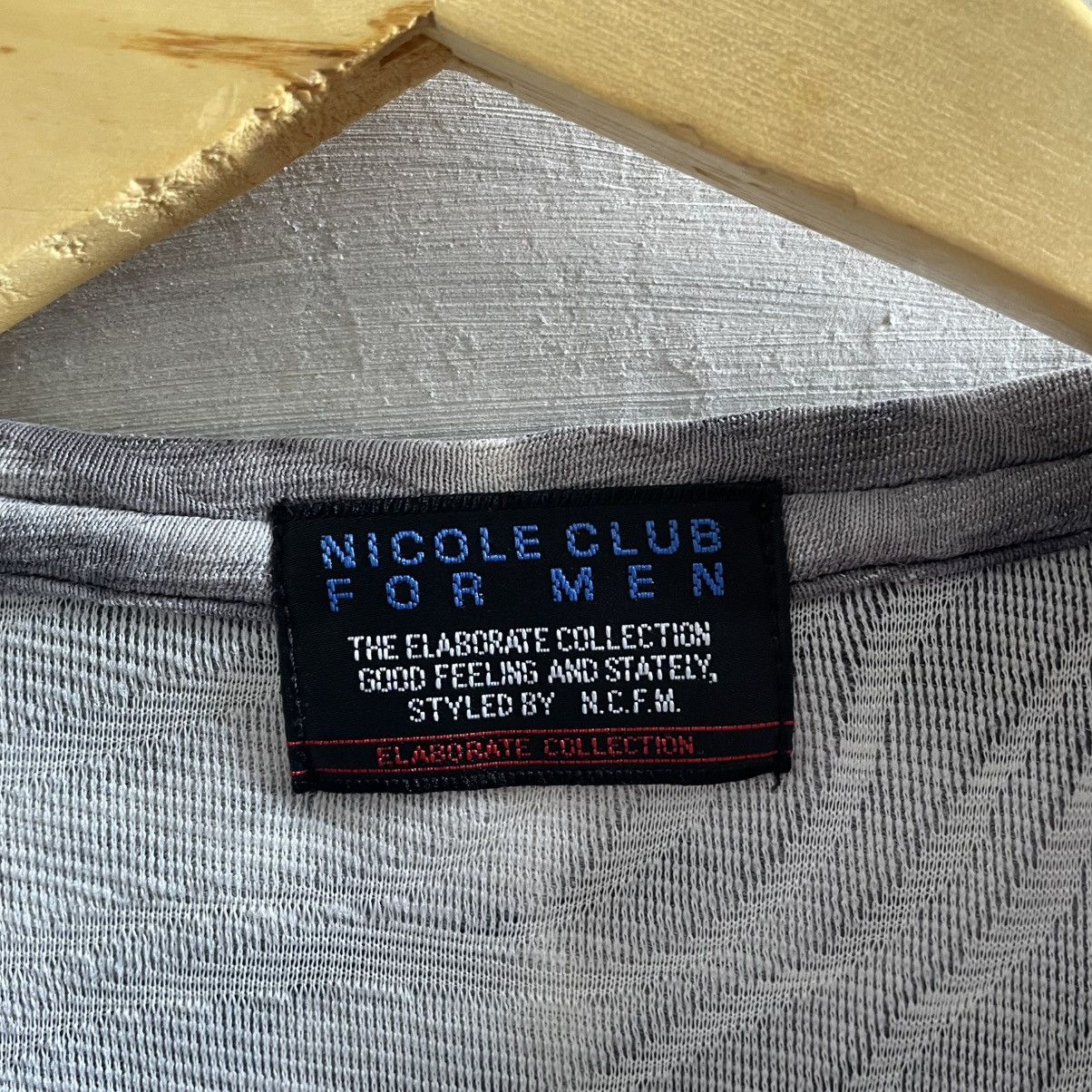 Matsuda × Nicole Club × Vintage RARE🔥Nicole club for men zebra pattern Textured fabric tees Size US M / EU 48-50 / 2 - 5 Thumbnail