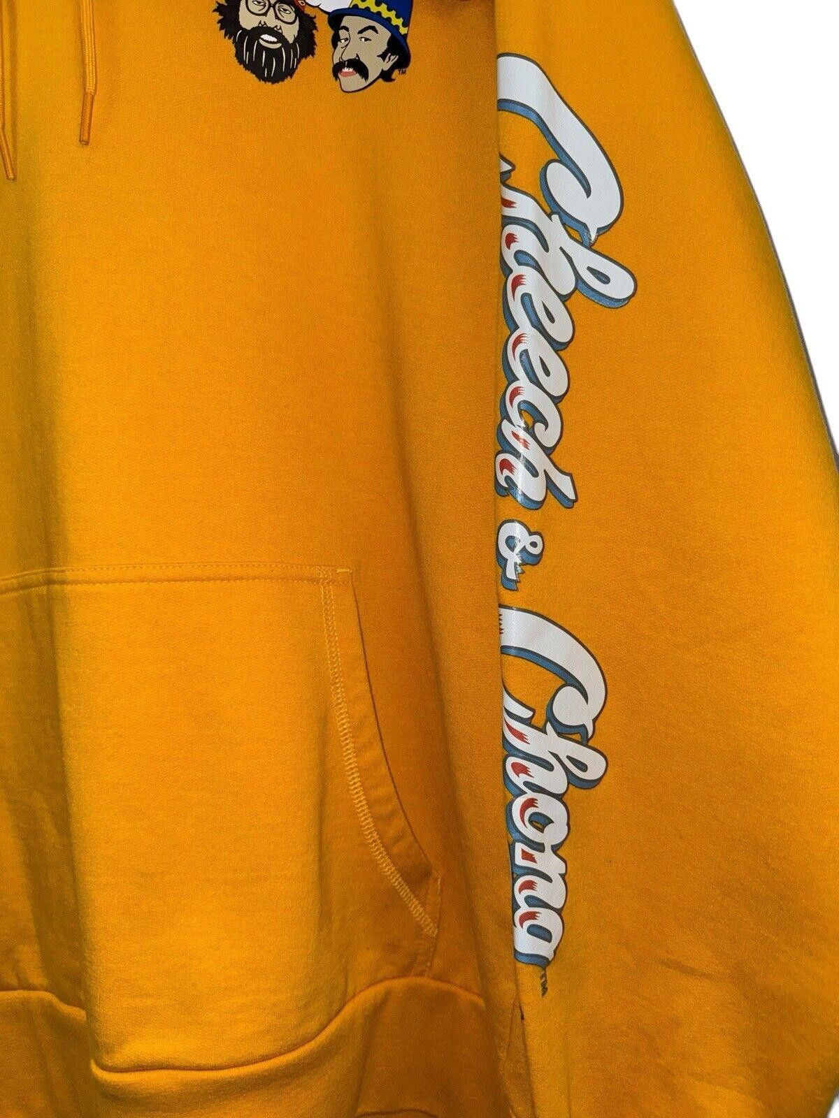 Designer Cheech & Chong Mustard Yellow Best Buds Graphic Hoodie Sz M Size US 32 / EU 48 - 3 Thumbnail