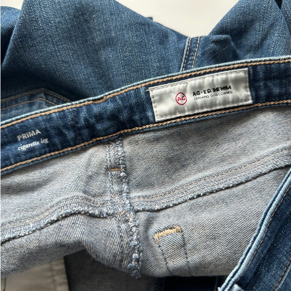 AG Adriano Goldschmied AG women’s Prima cigarette leg jeans medium wash US 29 Size 29" - 7 Thumbnail