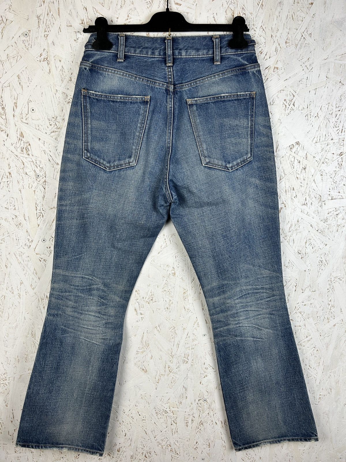 Celine Celine Hedi Gold Triomphe Union Wash Bootcut Denim Jeans Size 28" / US 6 / IT 42 - 8 Thumbnail