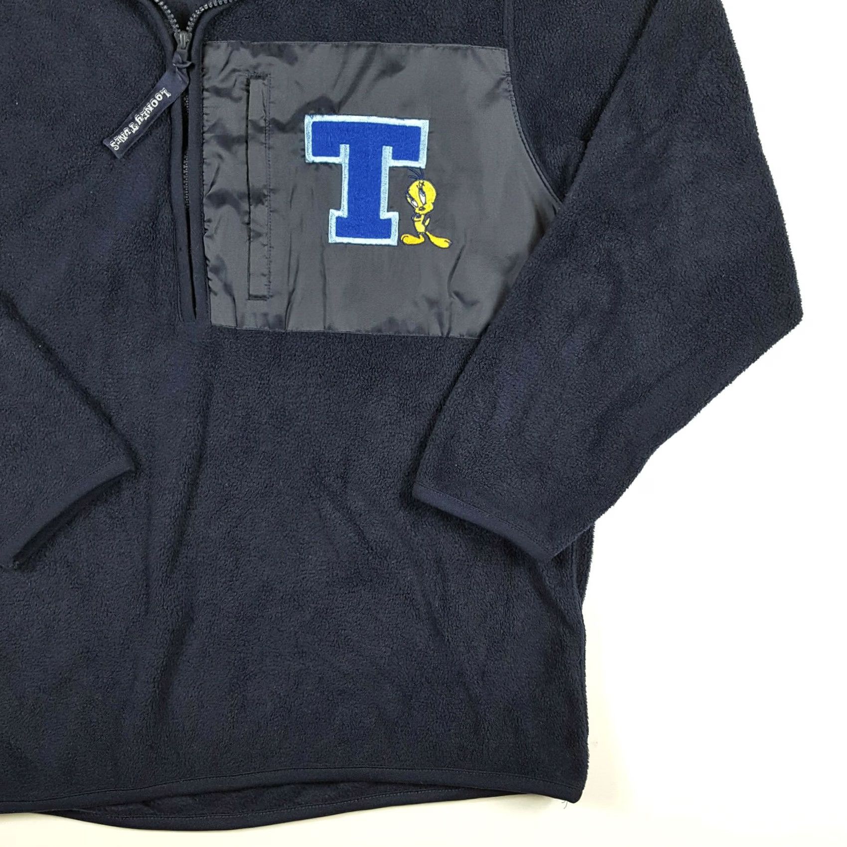 Vintage VINTAGE Looney Tunes Tweety Bird Navy Blue Pocket Fleece Jacket Women L Size L / US 10 / IT 46 - 3 Thumbnail