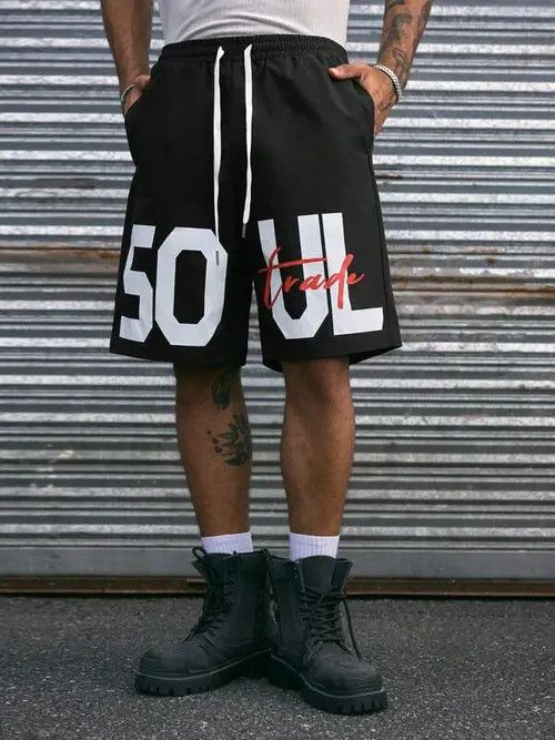 Japanese Brand Print Y2k Shorts DRIP summer Size US 36 / EU 52 - 1 Thumbnail