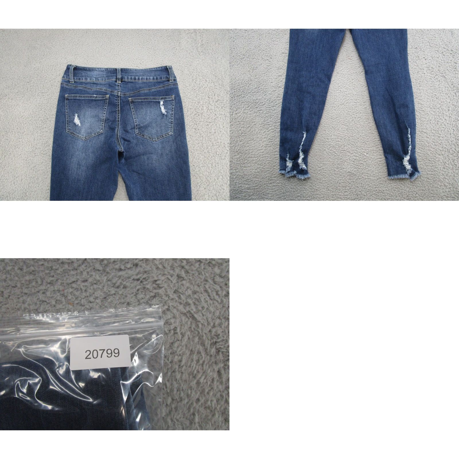 Denime Refuge Jeans Distressed Stretch Denim in Size 8 Blue Ankle Shirt? Size 30" / US 8 / IT 44 - 9 Thumbnail
