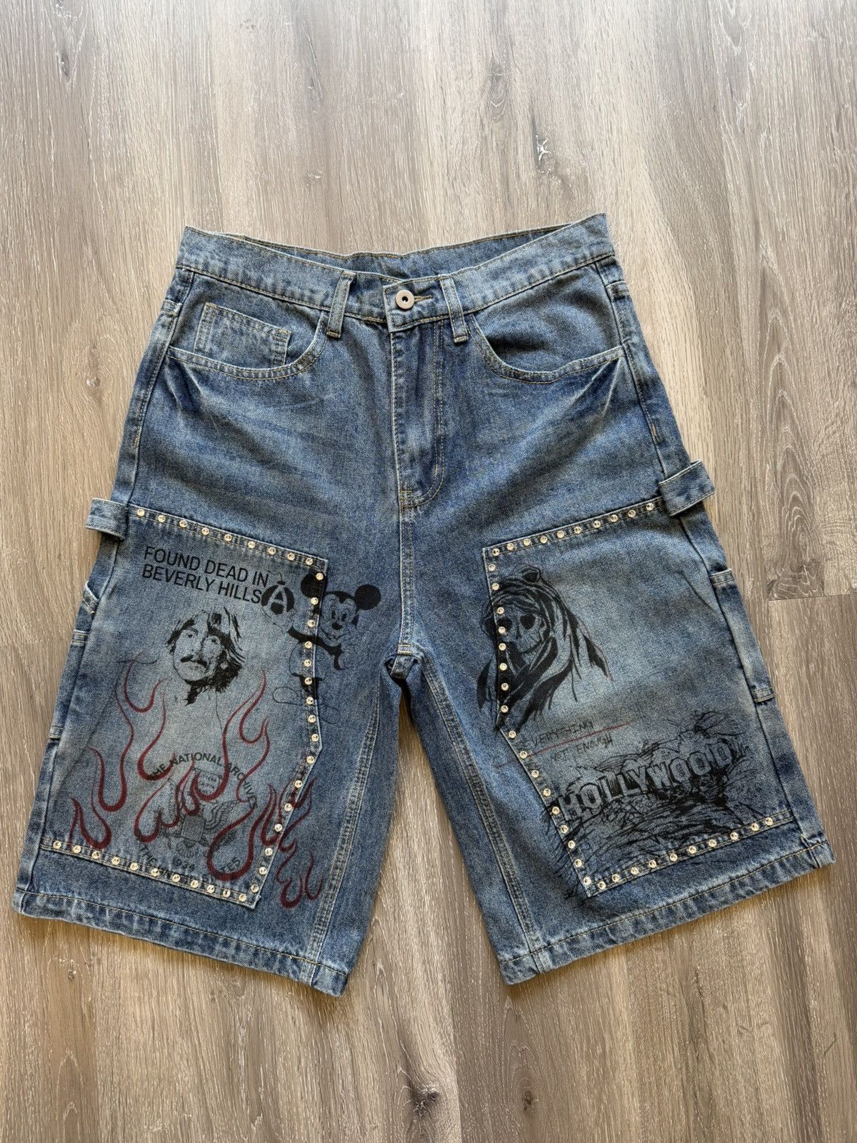 Other Amis Et Fleurs Studded Carpenter Shorts Size US 28 / EU 44 - 1 Thumbnail