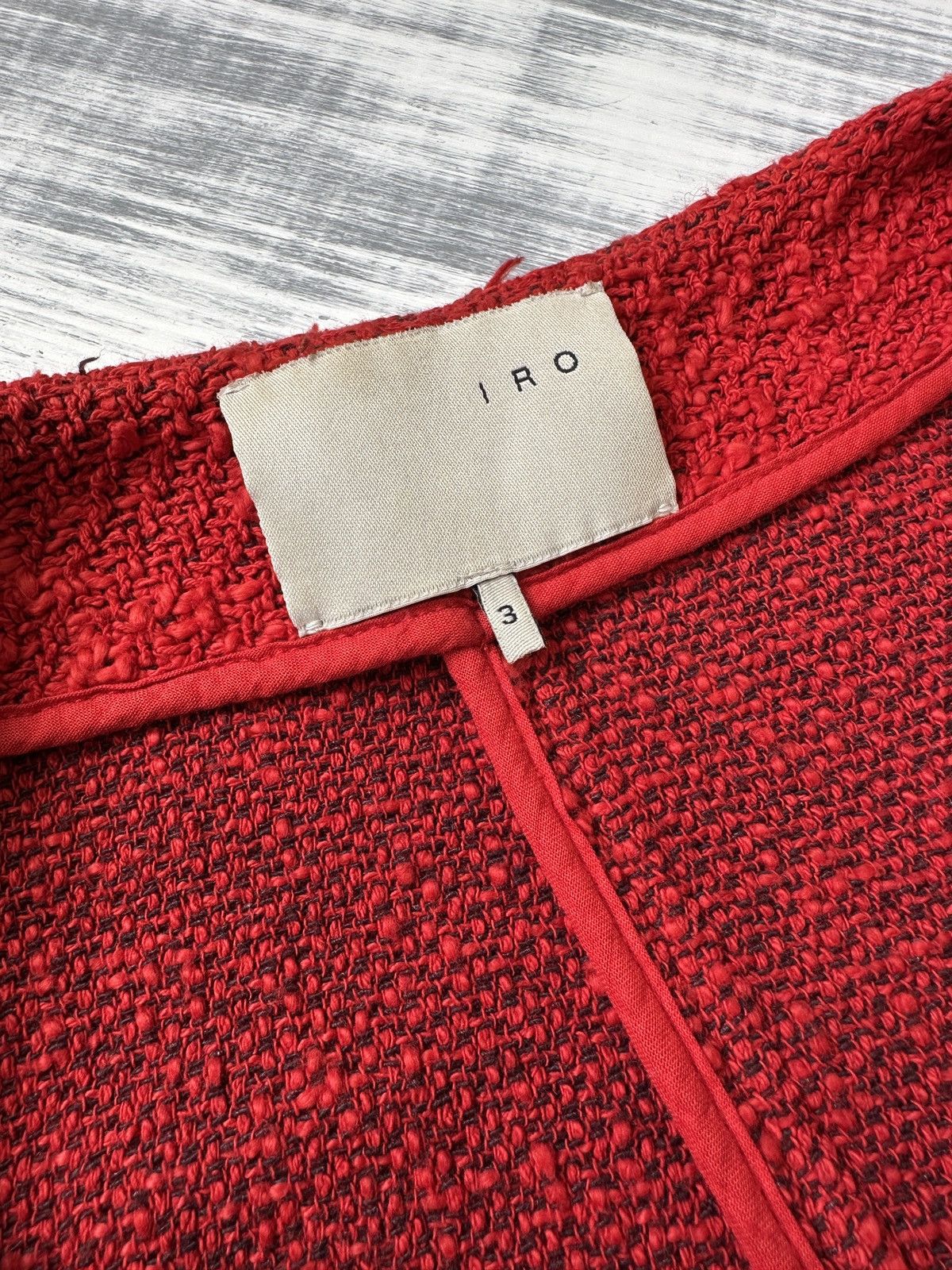 Iro IRO Agnette Tweed Jacket Red size 3 Size XS / US 0-2 / IT 36-38 - 7 Thumbnail