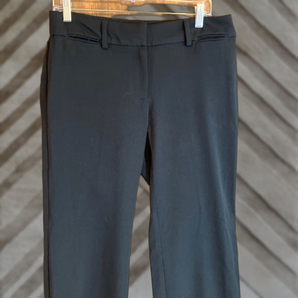 Loft LOFT Outlet Womens Pants Black Petite Mid Rise Stretch 6P Dress Pants Wide-Leg Size 28" / US 6 / IT 42 - 1 Thumbnail