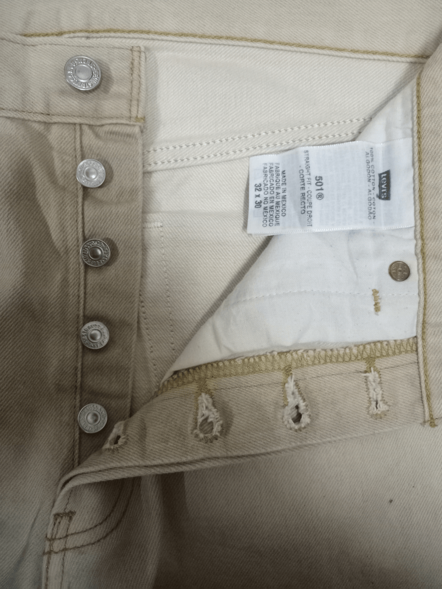 Levi's × Levi's Vintage Clothing Vintage 90s Levis 501 Distressed Loose Jeans Size US 31 - 3 Thumbnail