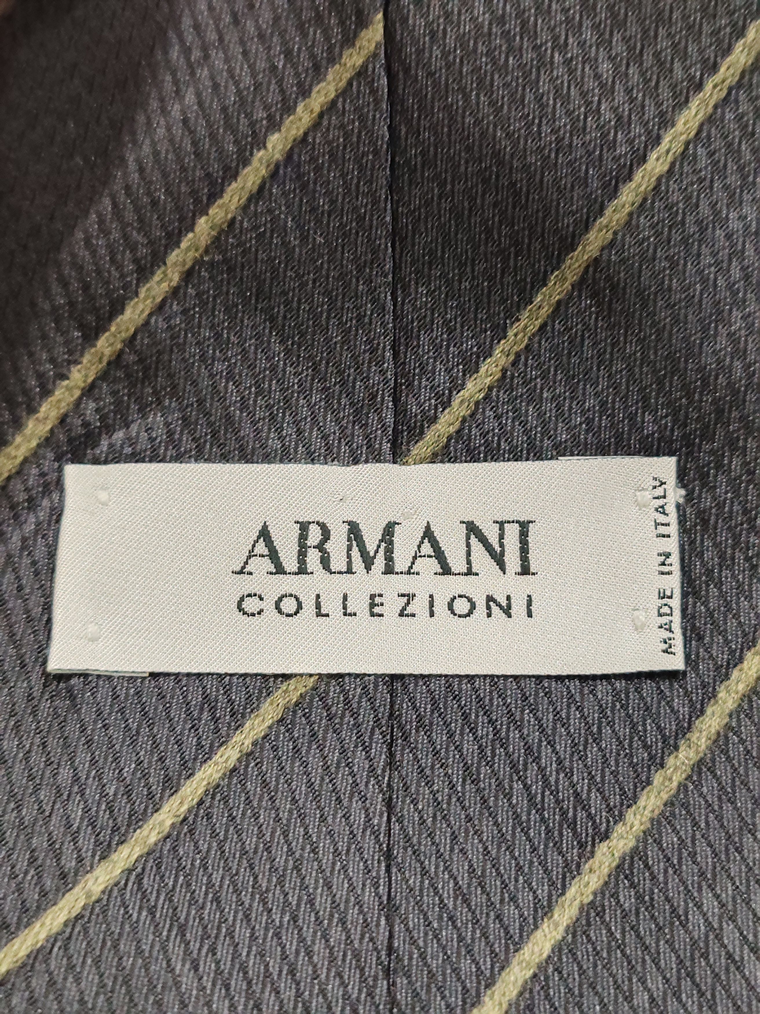 Armani ARMANI COLEZIONI Necktie Stripe Design Blue Made in Italy Size ONE SIZE - 8 Thumbnail