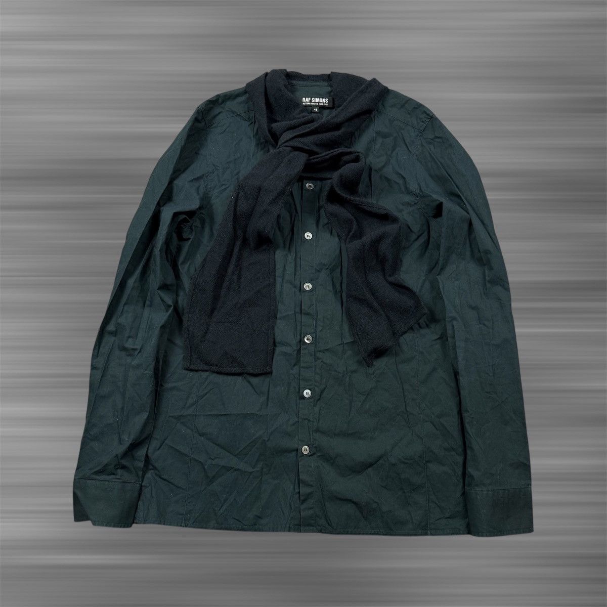 Raf Simons Archive Raf Simons Scarfed Shirt - AW08 Size US S / EU 44-46 / 1 - 1 Thumbnail