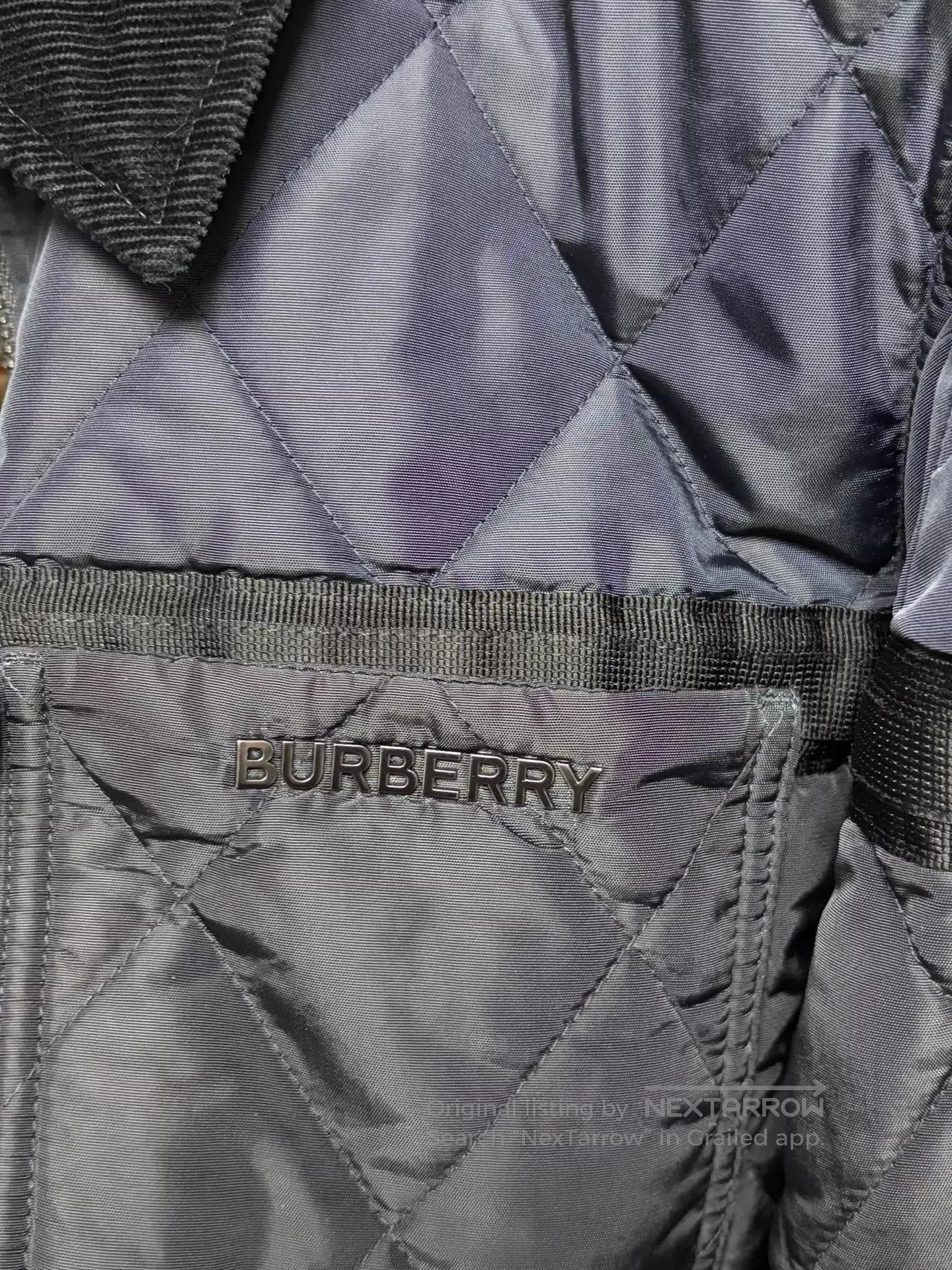 Burberry Quilted Black Jacket with Corduroy Collar - S. Size US S / EU 44-46 / 1 - 6 Thumbnail