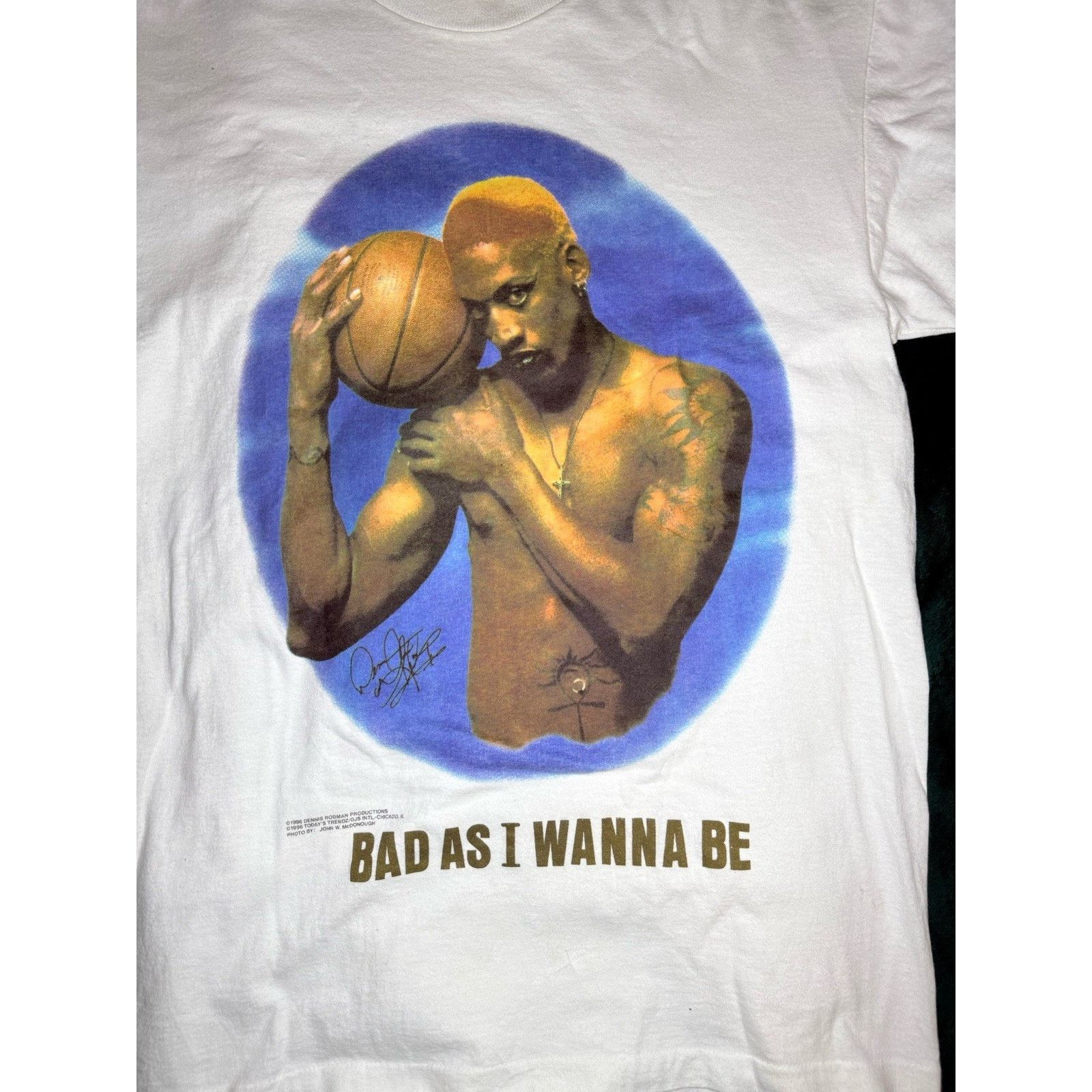 Mtv Dennis Rodman T Shirt White 1996 NBA Size Medium Delta Tag Size US M / EU 48-50 / 2 - 3 Thumbnail