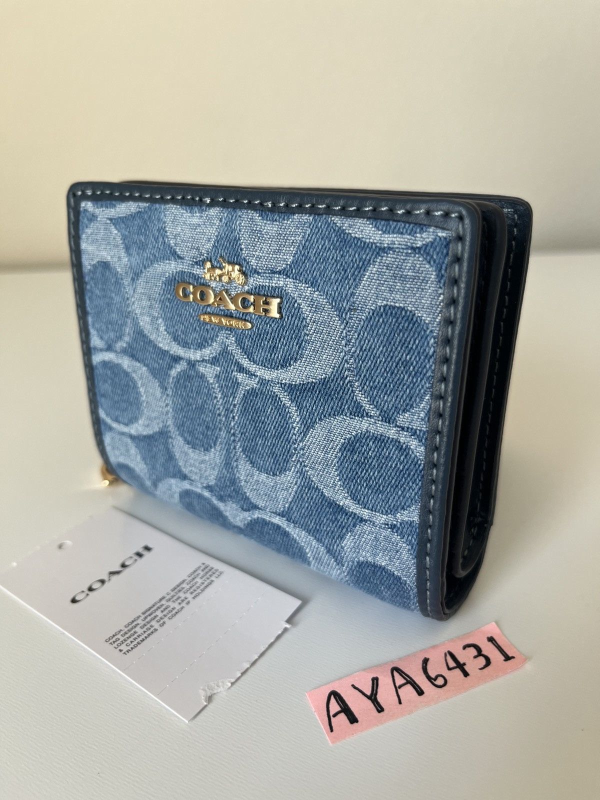 Coach Coach Snap Wallet In Signature Denim Size ONE SIZE - 2 Thumbnail