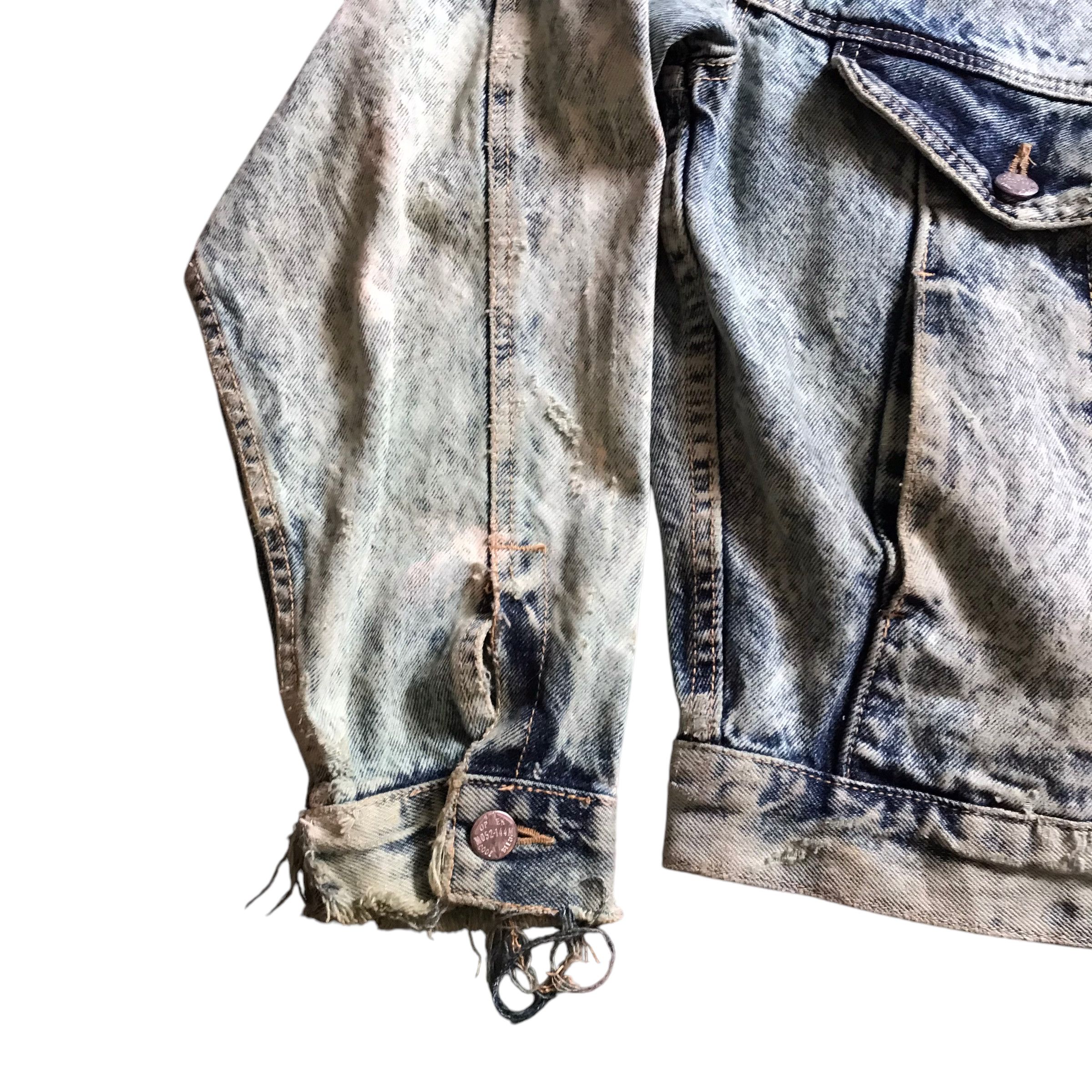 If Six Was Nine × Issey Miyake × Japanese Brand Code Bleu Trucker Jacket Inspired Issey Miyake acids Wash Size US L / EU 52-54 / 3 - 7 Thumbnail