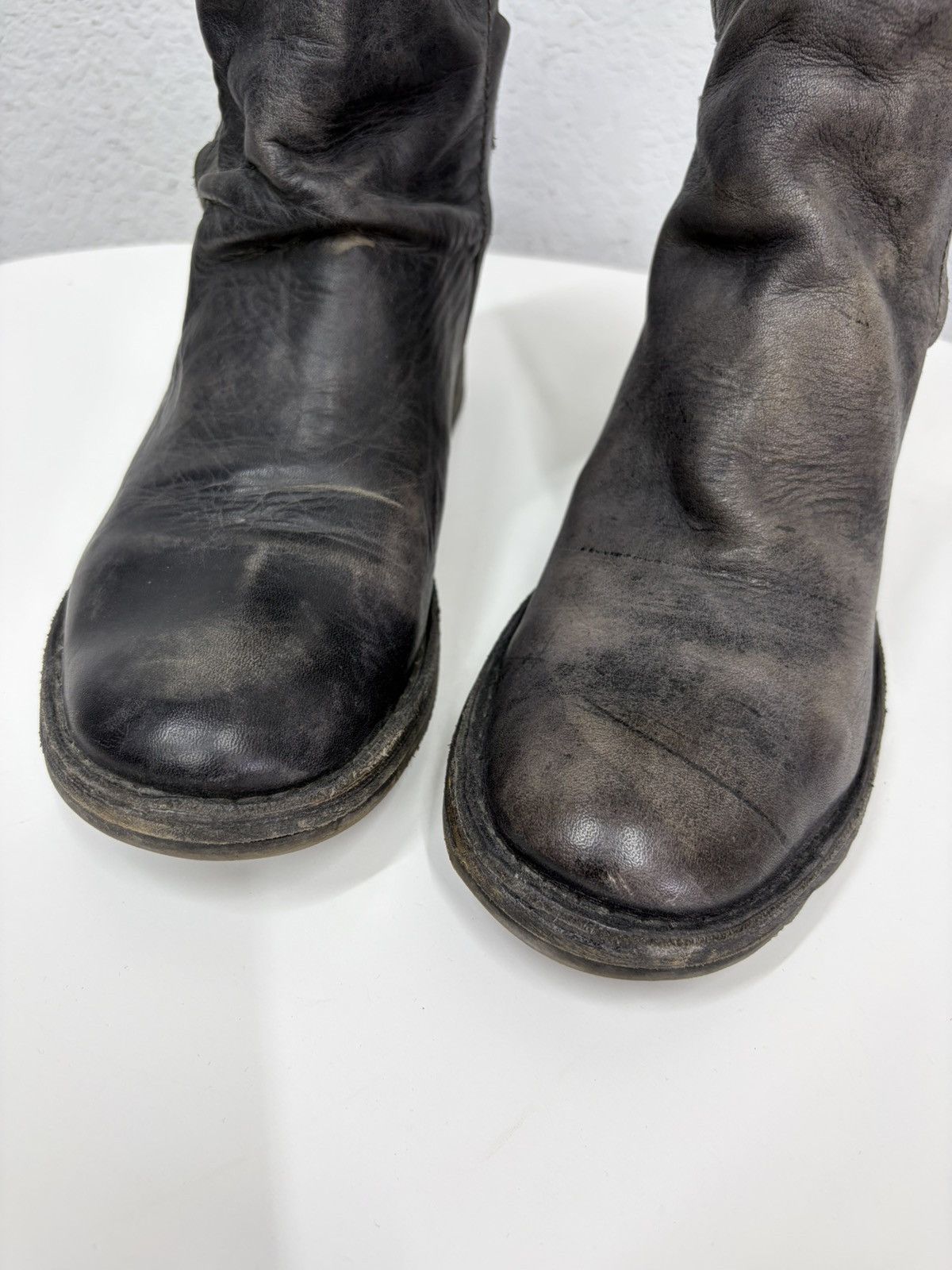 If Six Was Nine Vintage Y2K Guidi CCP Style Distressed Leather Biker Boots Size US 8 / EU 41 - 14 Thumbnail