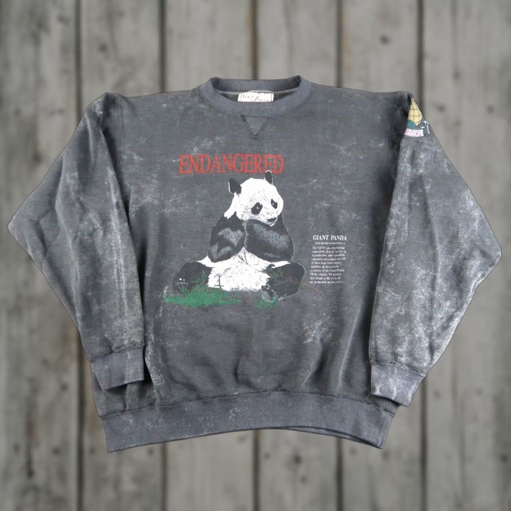 VINTAGE Galt Sand Sweatshirt Mens XL Gray 90s Graphic Print Logo Pullover Crew Neck Comfort Heavyweight Regular