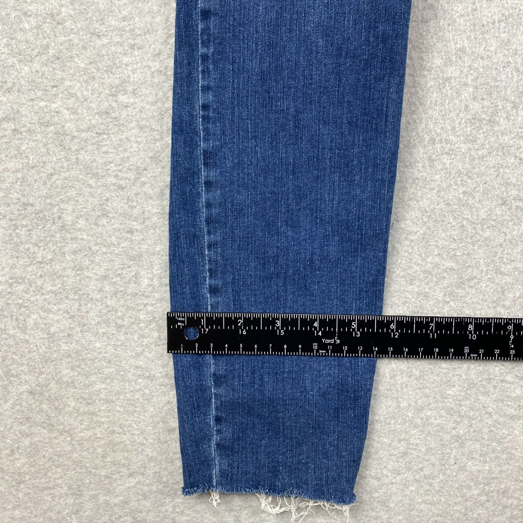 Free People Free People Jeans Womens 29 Blue Button Fly Ankle Fray Distressed Ripped Denim Size 29" - 7 Thumbnail