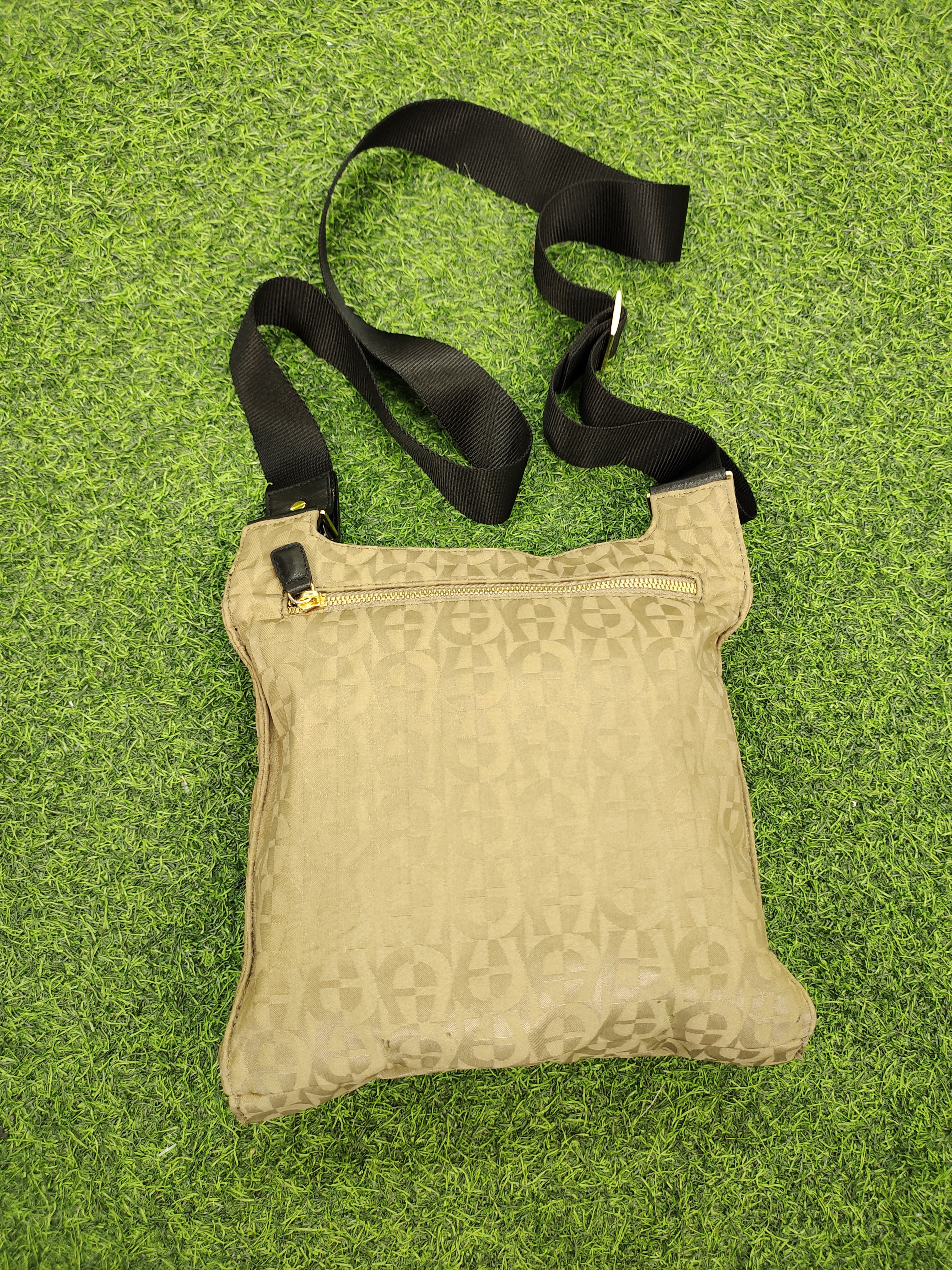 Aigner Vintage Aigner Zucca Logo Cotton Leather Sling Shoulder Bag Size ONE SIZE - 5 Thumbnail