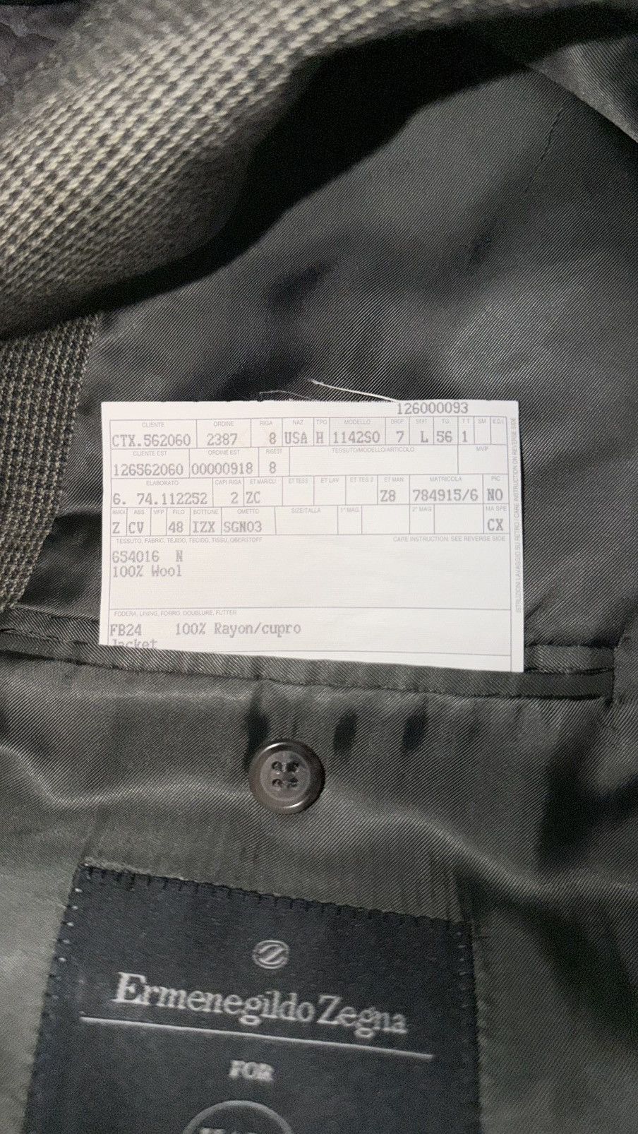Ermenegildo Zegna Zegna 100% Wool Blazer – US 46L – Made in Switzerland Size 46L - 4 Thumbnail
