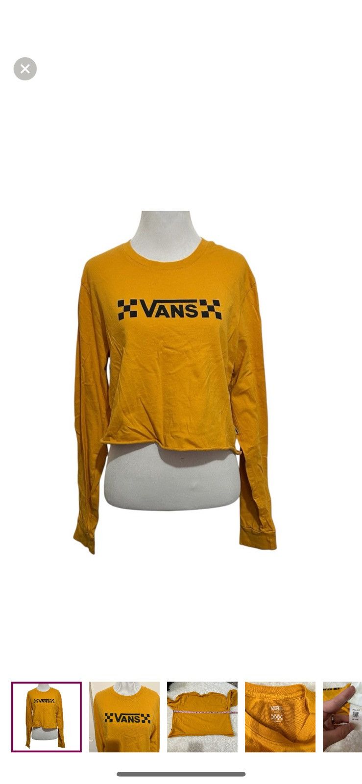 Vans Vans large gold logo cropped tee Size L / US 10 / IT 46 - 1 Thumbnail