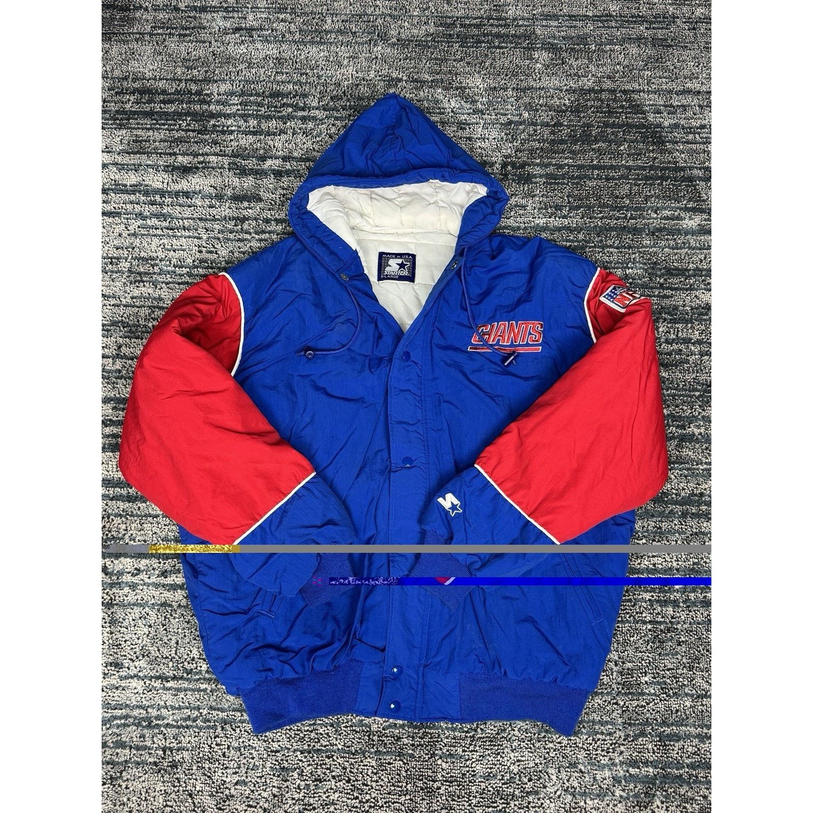 Starter New York Giants 1990s Vintage NFL Satin Starter SZ XL Size US XL / EU 56 / 4 - 1 Thumbnail