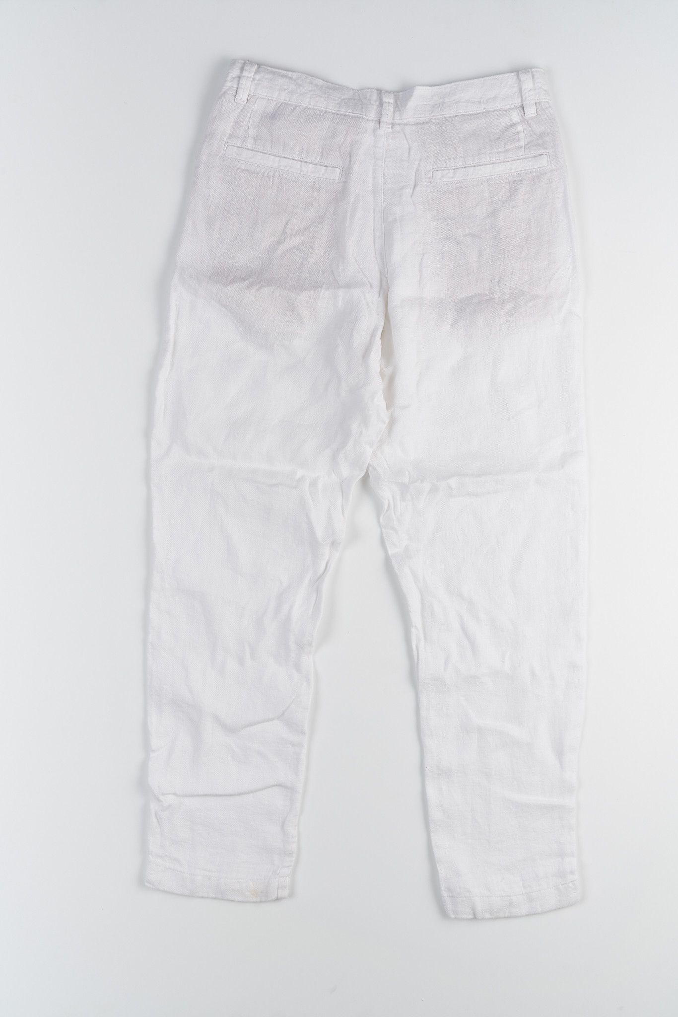 Zara ZARA 100% LINEN WHITE PANTS US:29 Size US 29 - 5 Thumbnail
