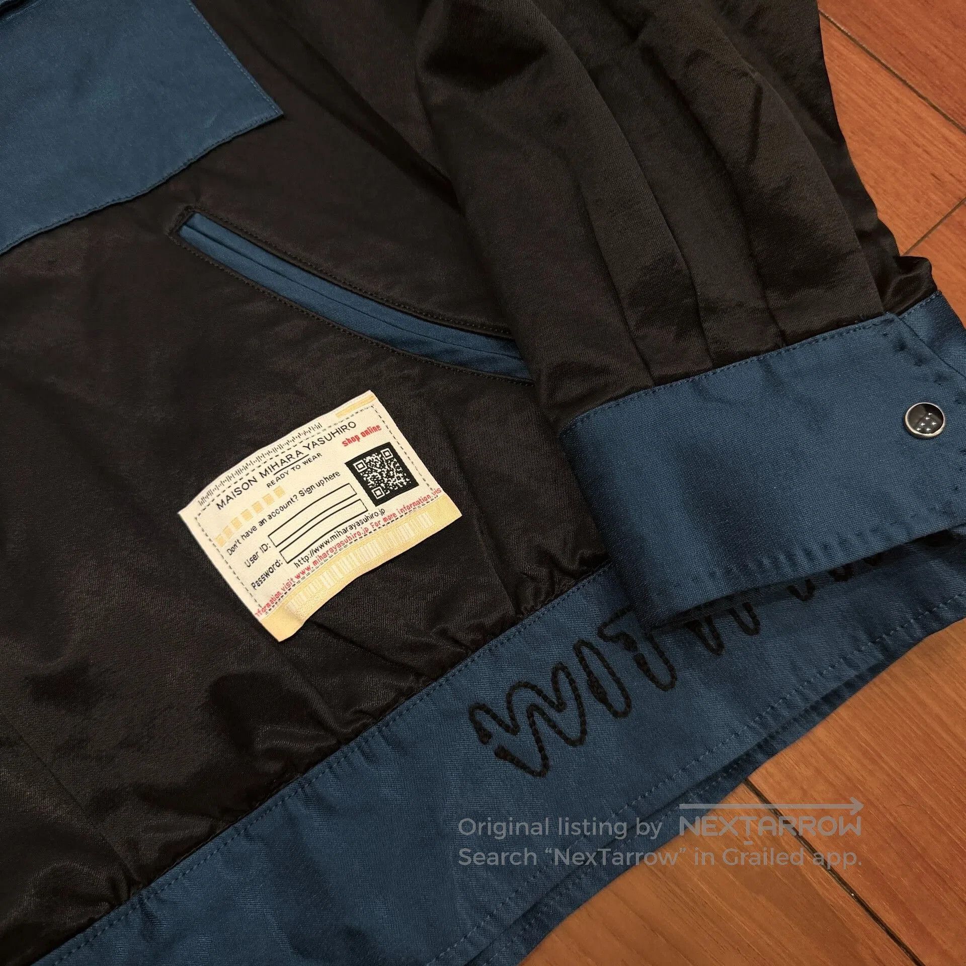 Maison MIHARA YASUHIRO Maison Mihara MMY Silk Black Blue Jacket. Size US L / EU 52-54 / 3 - 3 Thumbnail