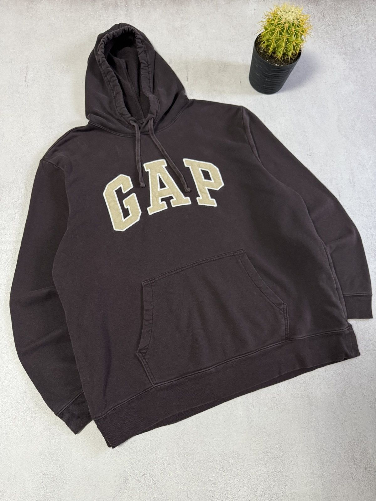 Gap GAP Brown Hoodie Big Logo Mens XL Size Baggy Size US XL / EU 56 / 4 - 2 Thumbnail