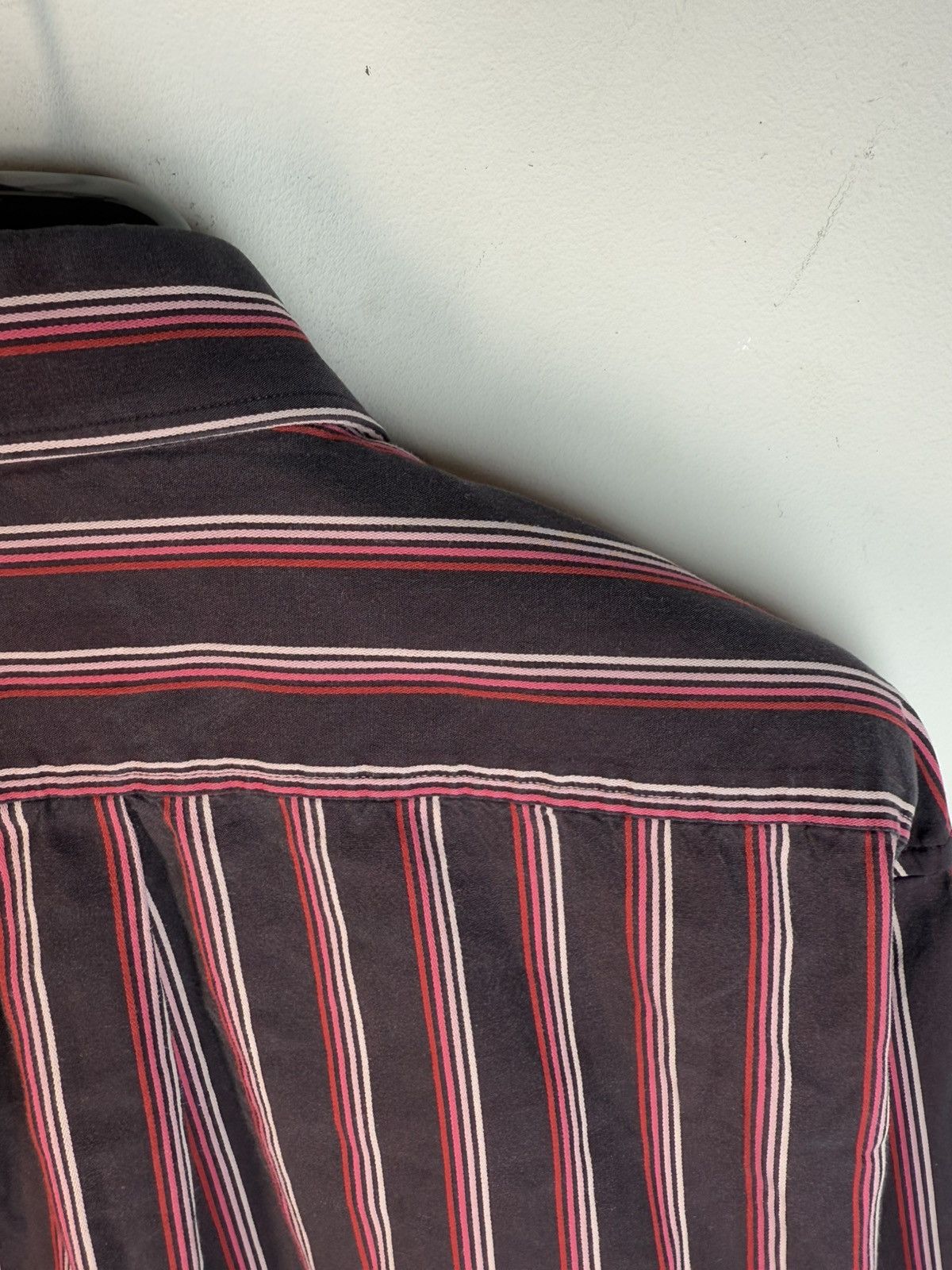 Yves Saint Laurent Black/Red YSL Shirt Striped Size US M / EU 48-50 / 2 - 18 Thumbnail