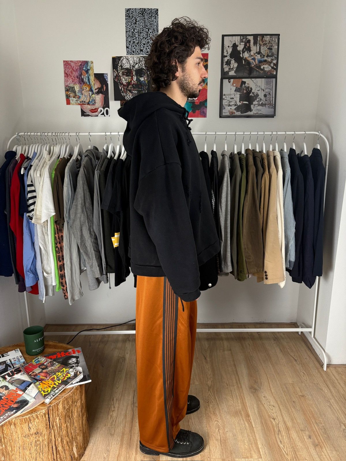 Japanese Brand Simpti Double Layered Boxy Hoodie Black Size US M / EU 48-50 / 2 - 3 Thumbnail