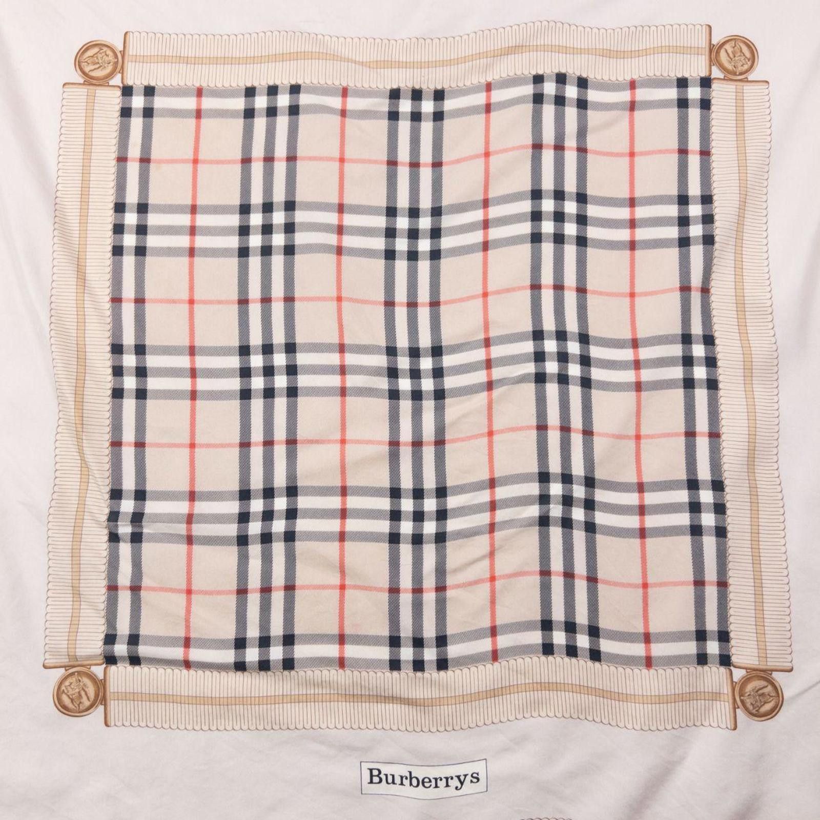 Burberry Vintage 90s Burberry Nova Check Silk Scarf Size ONE SIZE - 2 Thumbnail