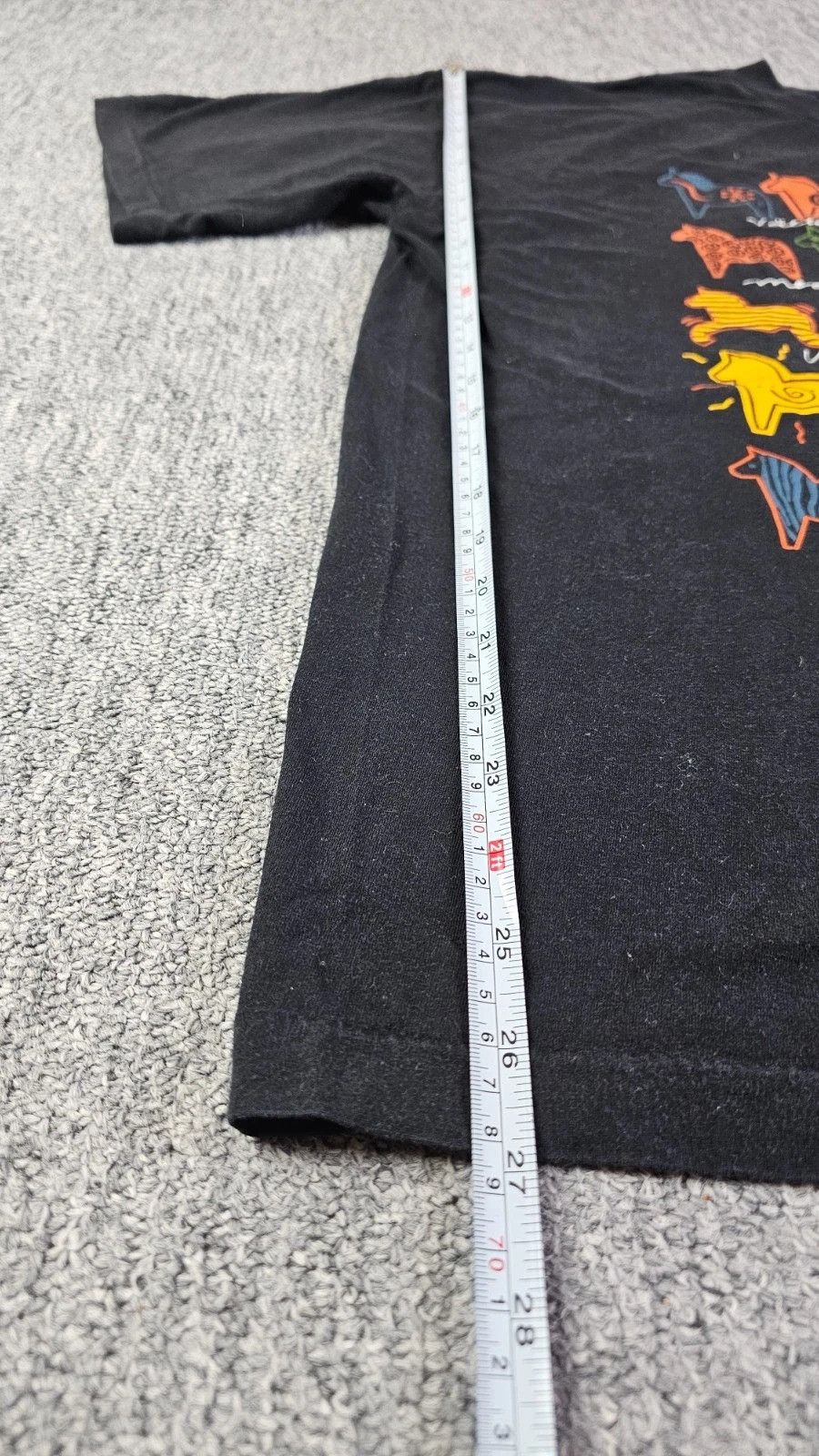 Other Vintage 90s Dalarna Sweden Horses Single Stitch Tee Black L Size US L / EU 52-54 / 3 - 9 Thumbnail
