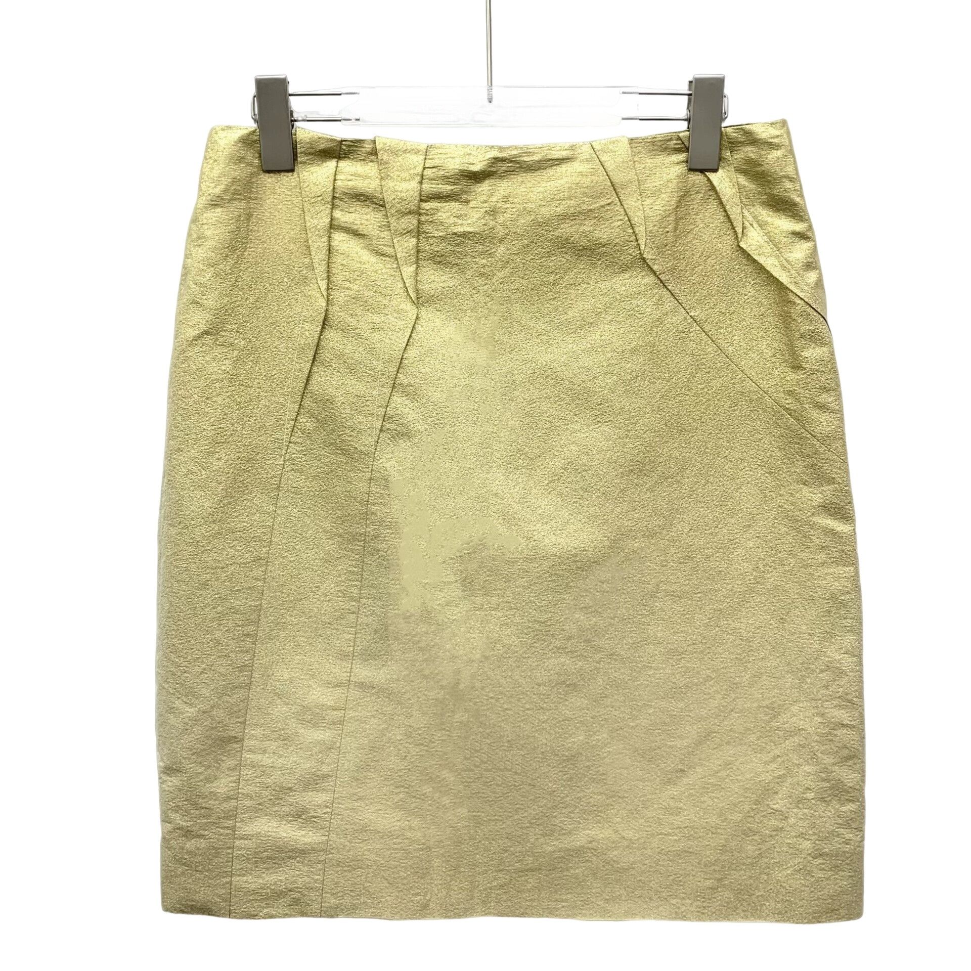 Dior Dior Gold Metallic Silk Blend Skirt FR 40 Size 28" / US 6 / IT 42 - 1 Thumbnail